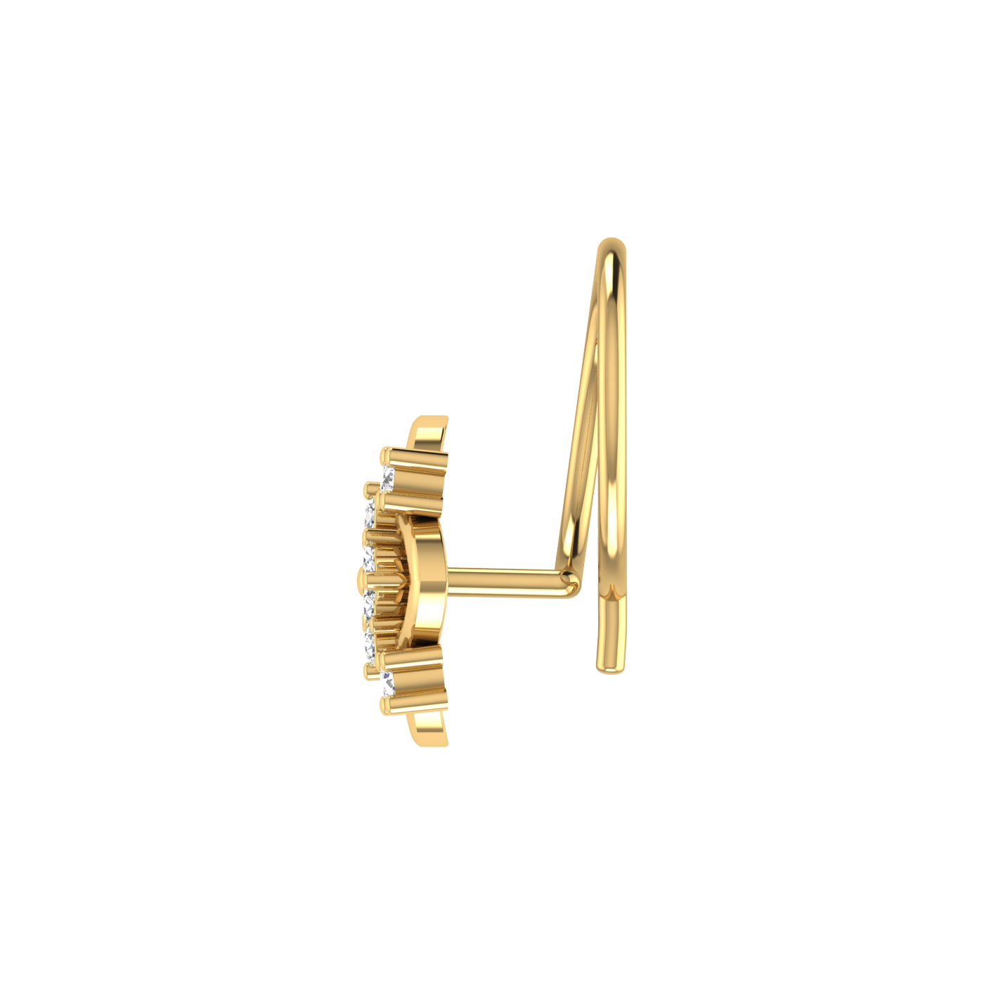 Elegant 0.05 Ct Lab Grown Diamond Nose Pin