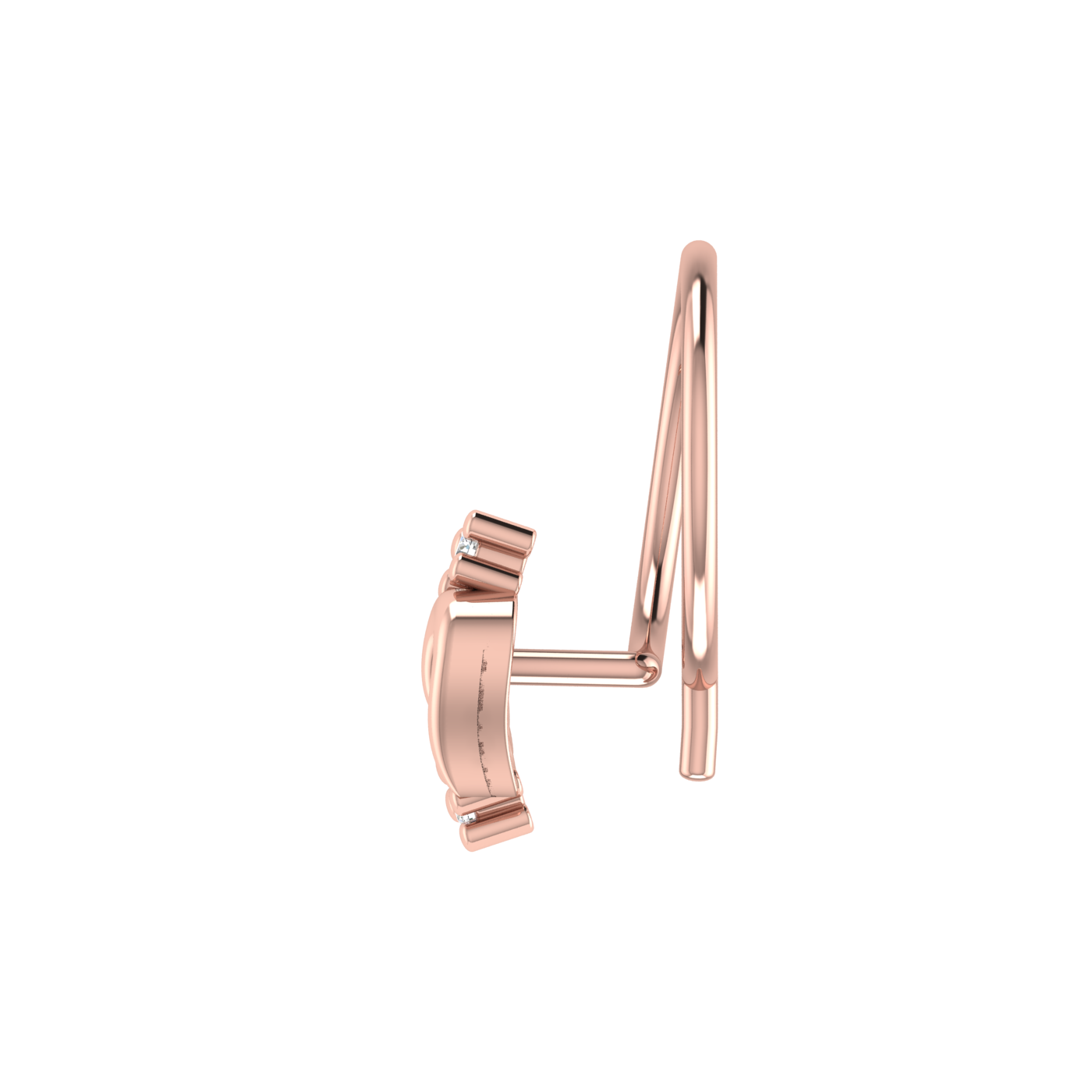 14K Gold Golden HexaGlow Stud 0.01ct Lab Grown Diamond Nose Pin