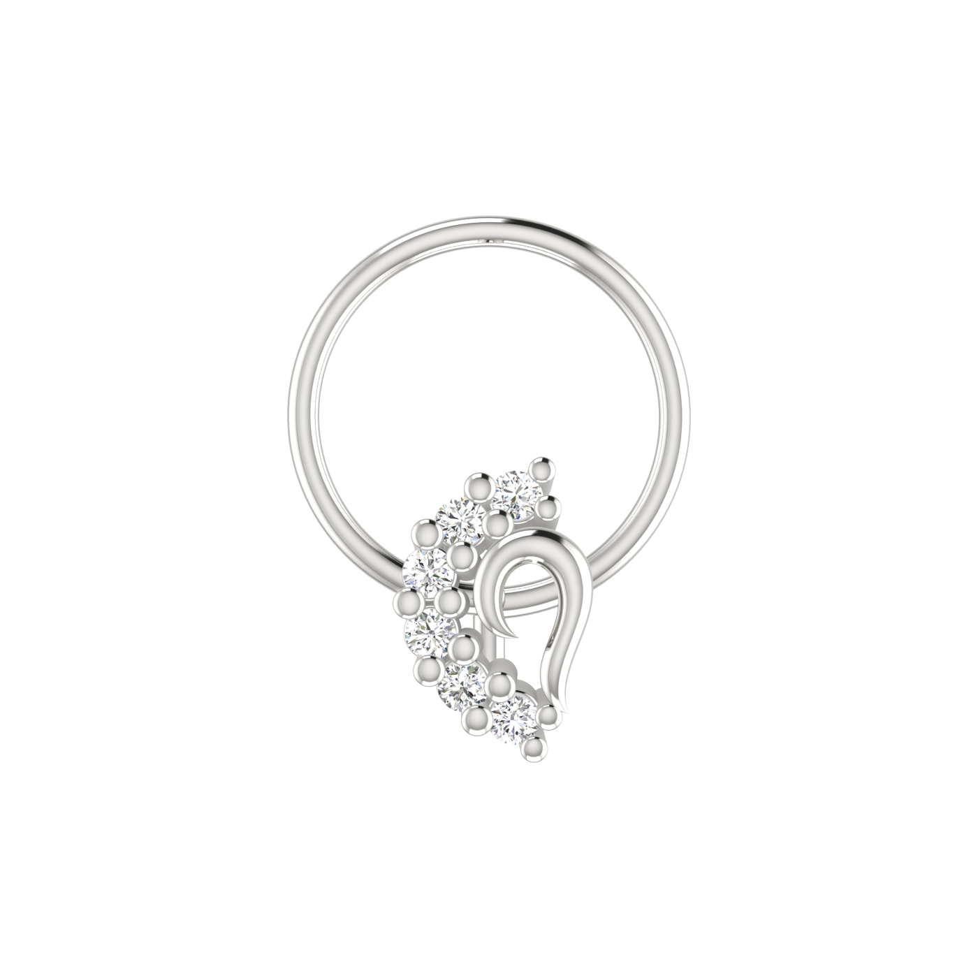 14K Gold Golden HexaGlow Stud 0.01ct Lab Grown Diamond Nose Pin
