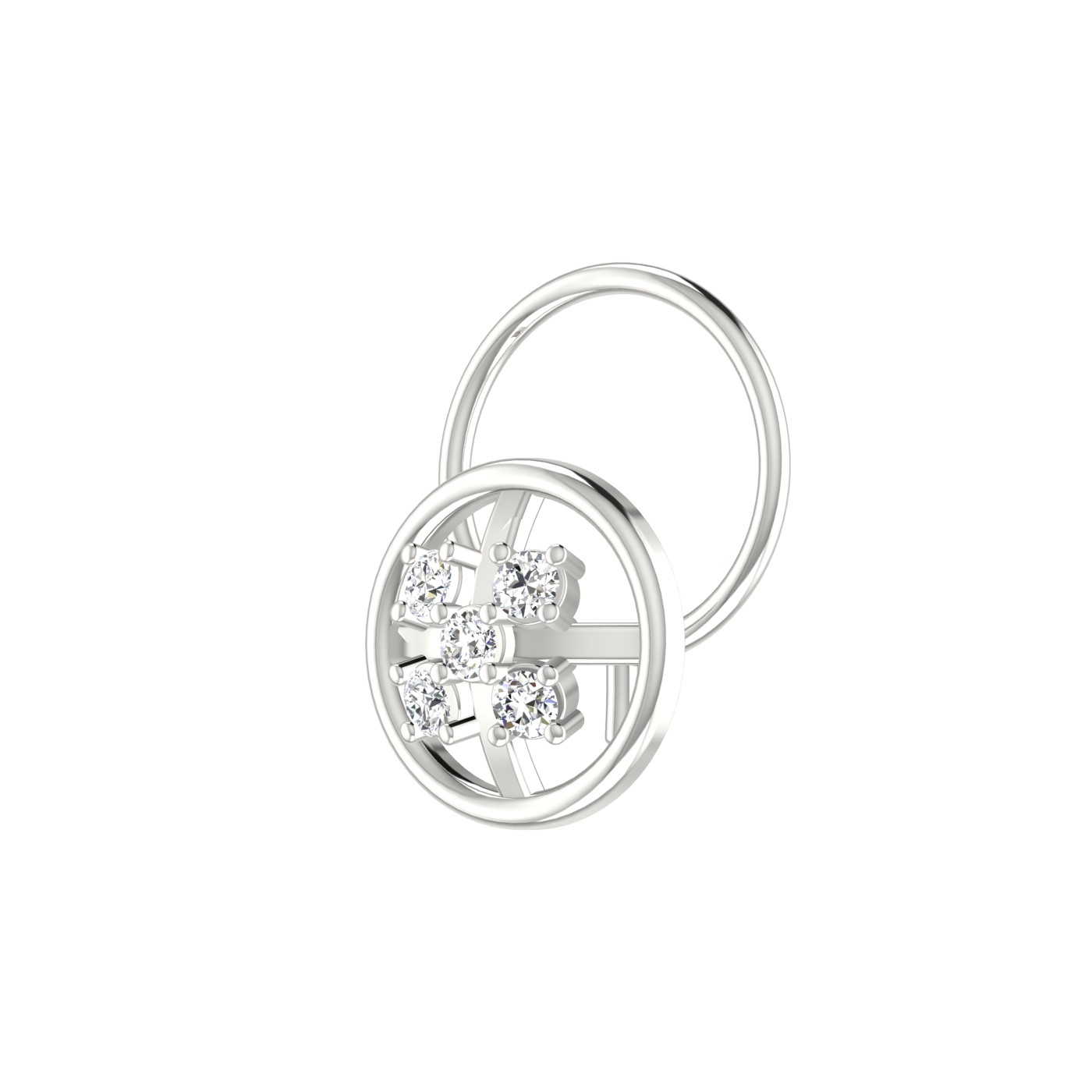 0.06 Ct Lab Grown Diamond Circular Nose Pin