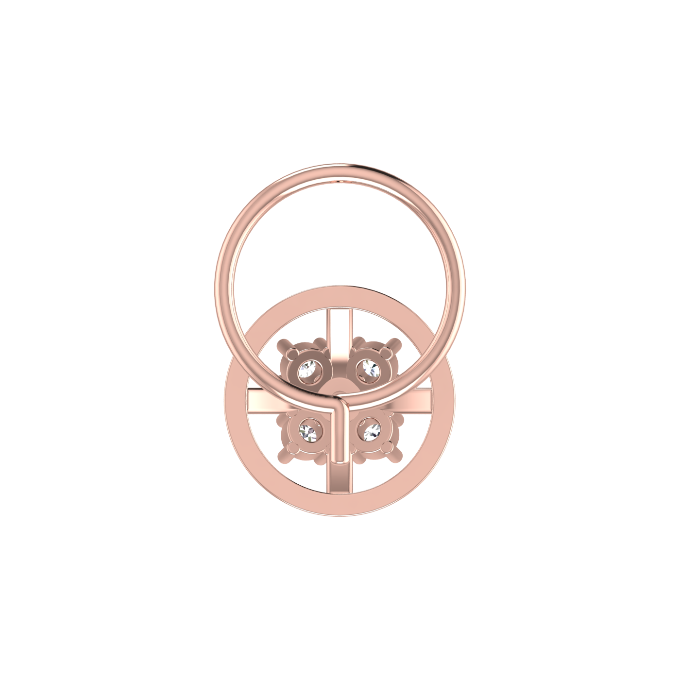0.06 Ct Lab Grown Diamond Circular Nose Pin