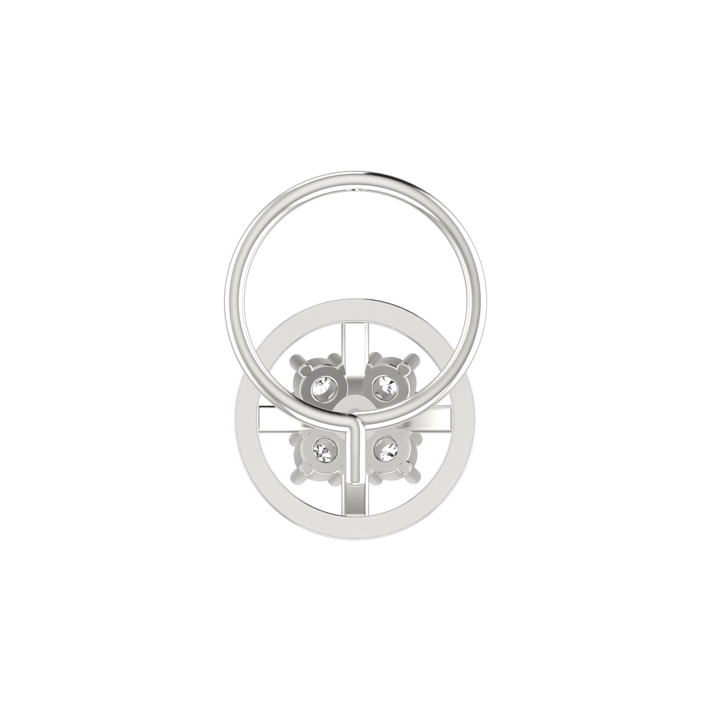 0.06 Ct Lab Grown Diamond Circular Nose Pin