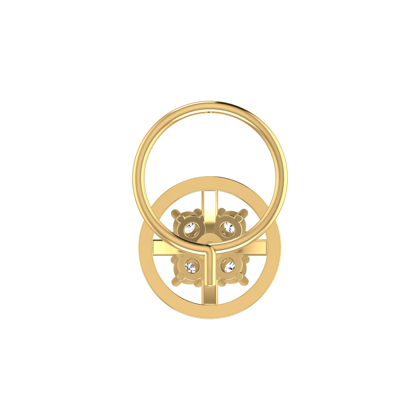 0.06 Ct Lab Grown Diamond Circular Nose Pin