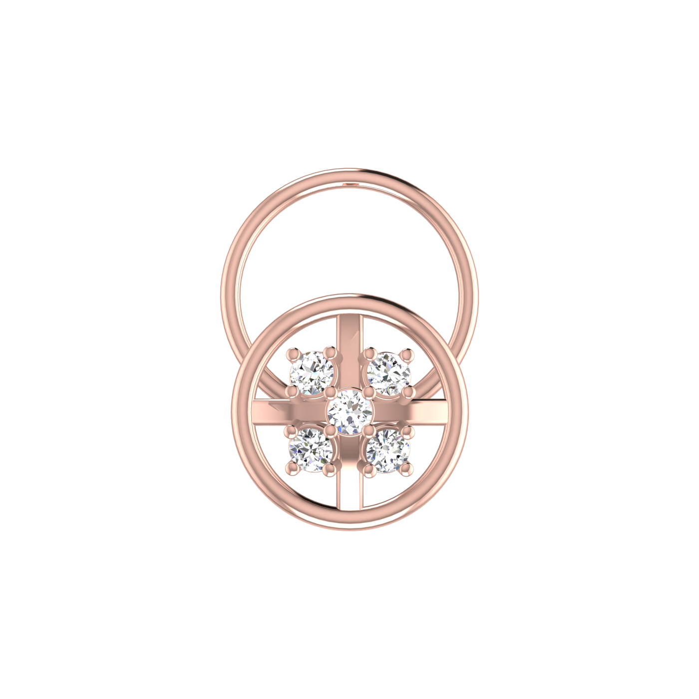 0.06 Ct Lab Grown Diamond Circular Nose Pin