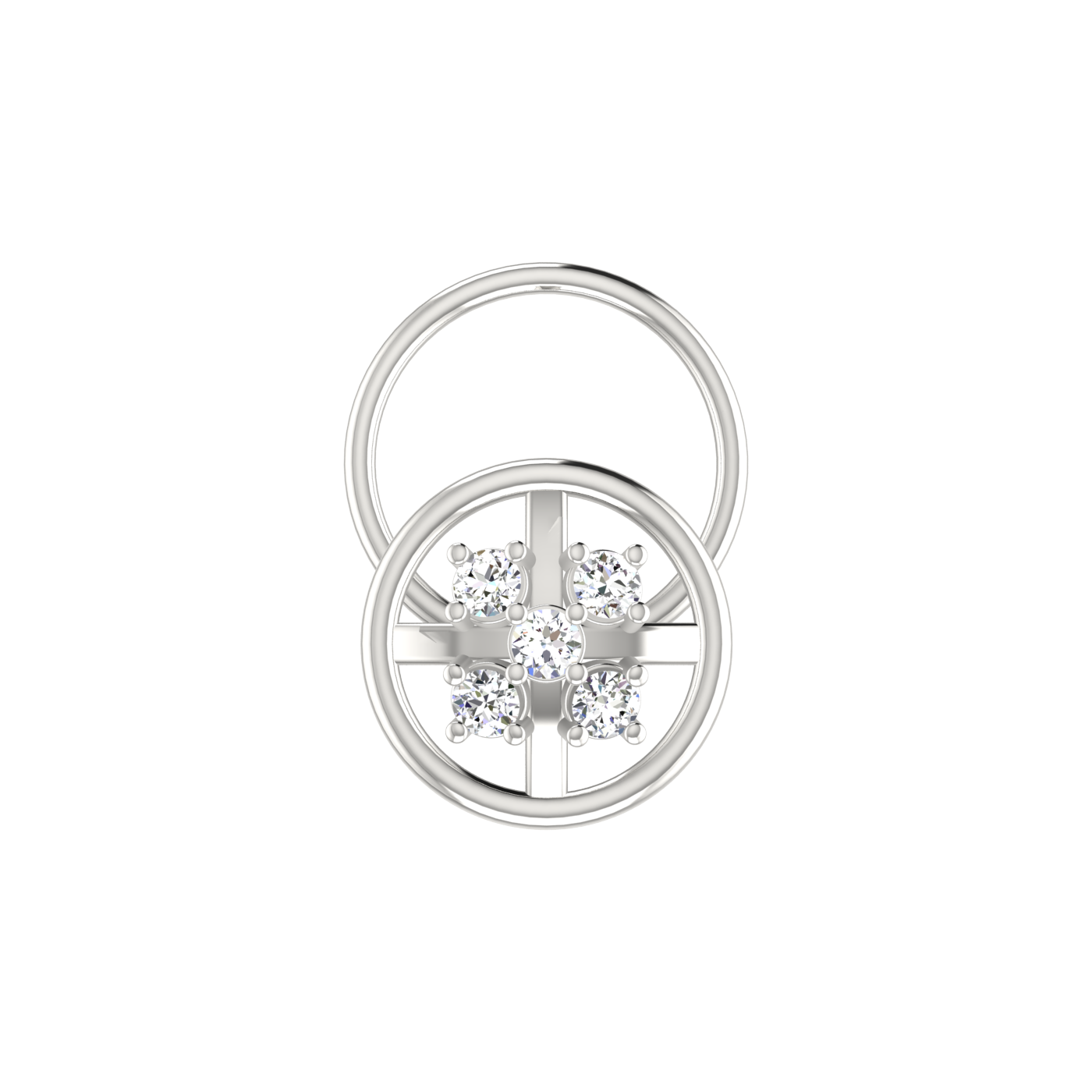 0.06 Ct Lab Grown Diamond Circular Nose Pin