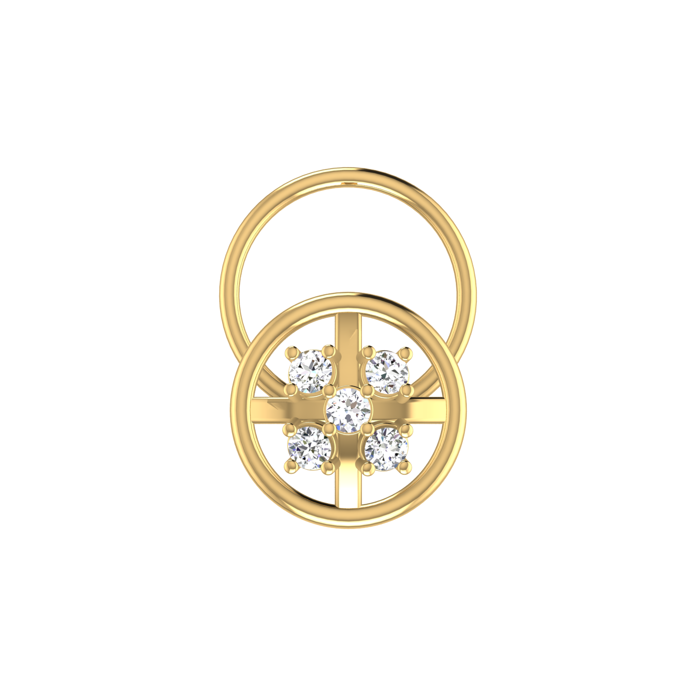 0.06 Ct Lab Grown Diamond Circular Nose Pin