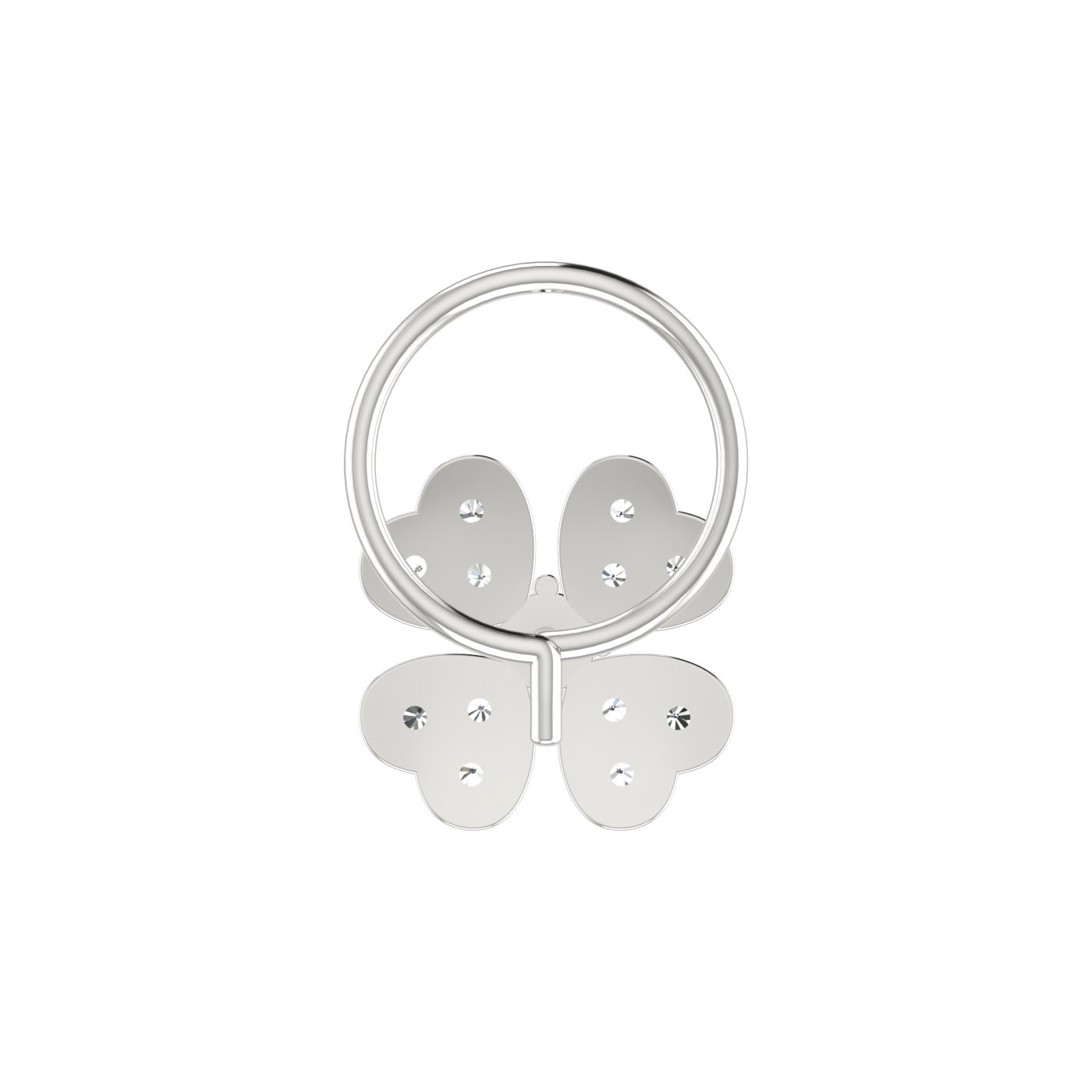 0.13 Ct Lab Grown Diamond Four-Leaf Nose Pin