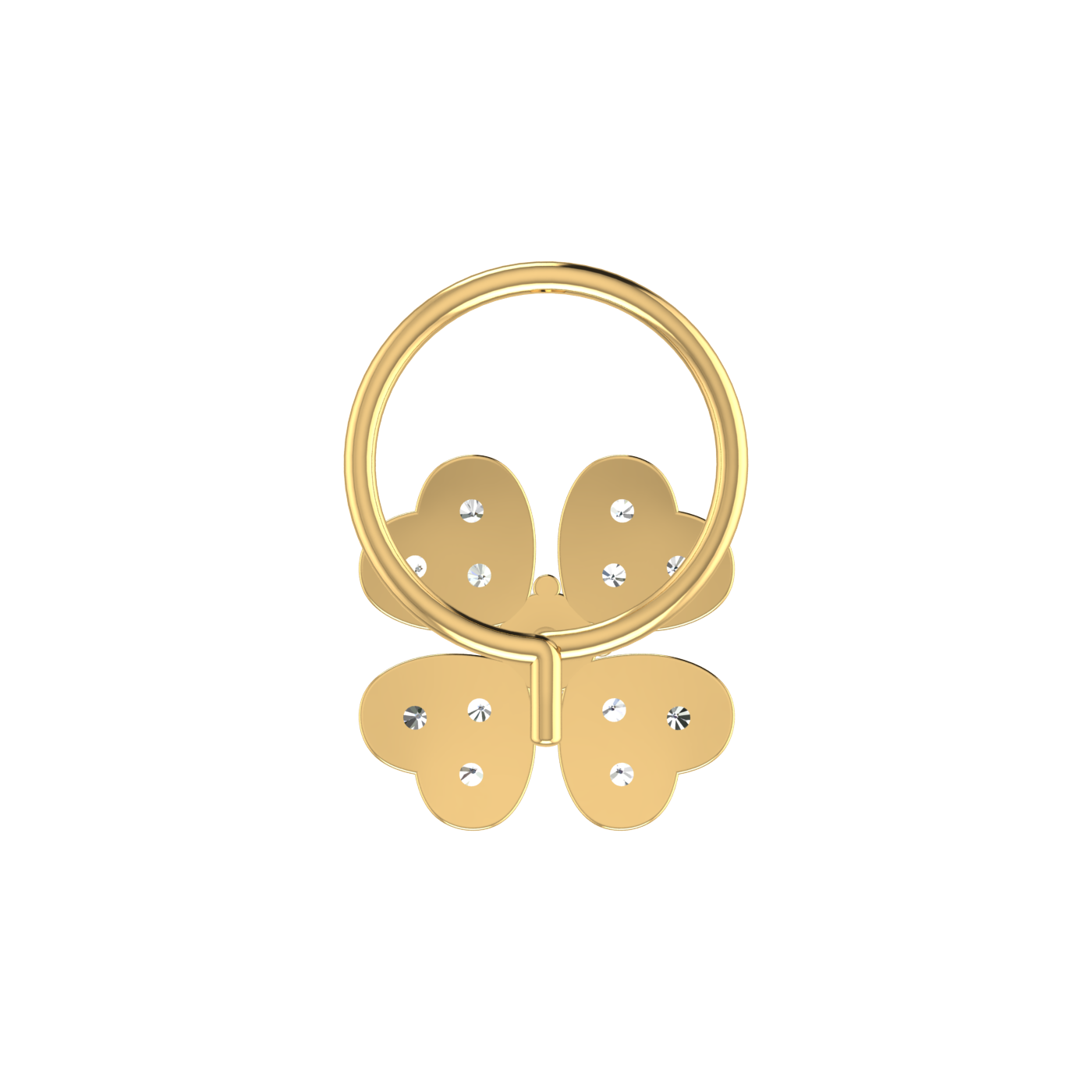 0.13 Ct Lab Grown Diamond Four-Leaf Nose Pin