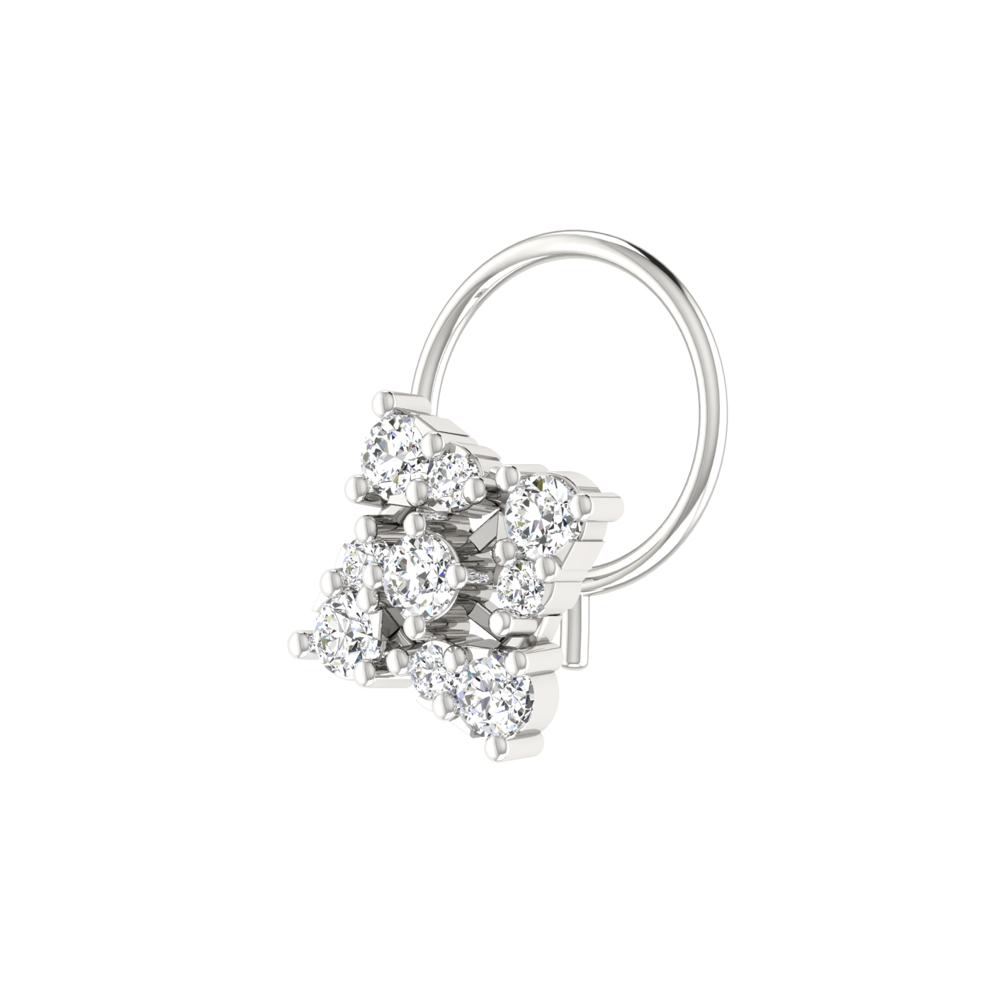 Timeless Spark Cluster 0.18 Ct Lab Grown Nose Pin