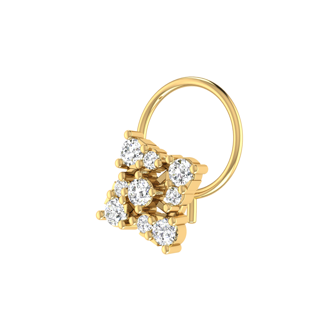 Timeless Spark Cluster 0.18 Ct Lab Grown Nose Pin