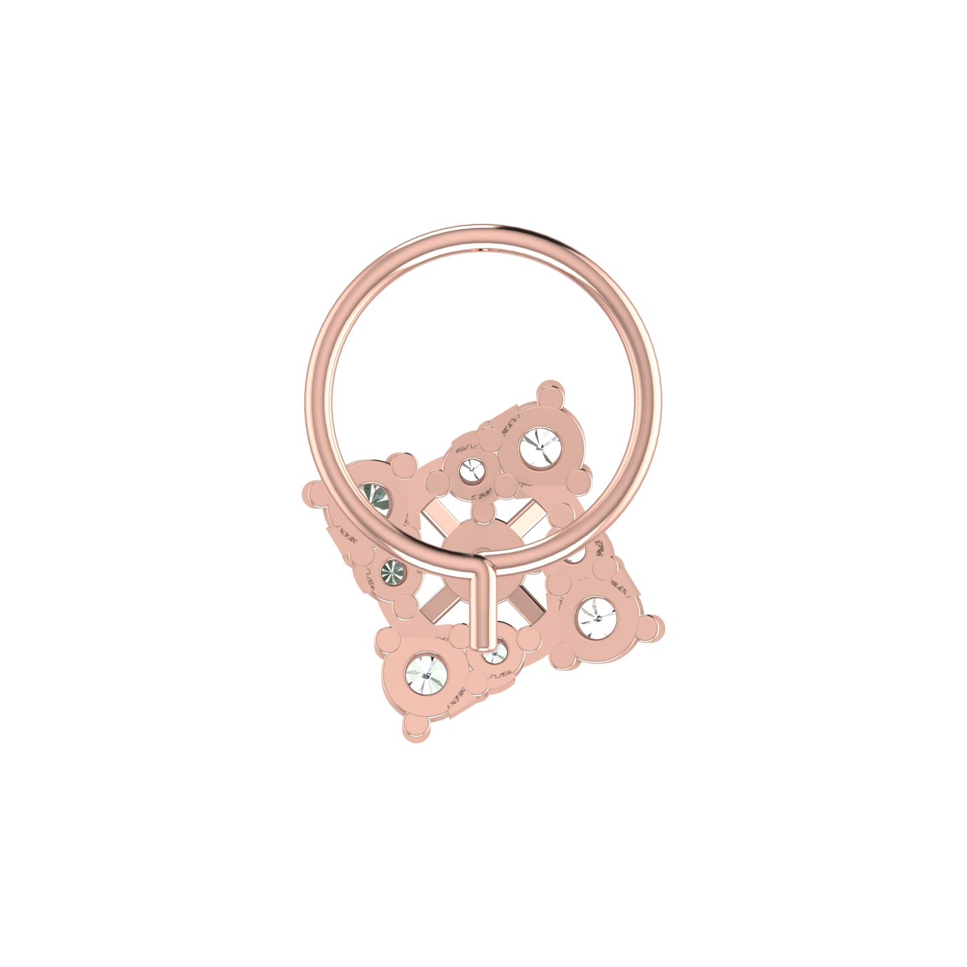Timeless Spark Cluster 0.18 Ct Lab Grown Nose Pin