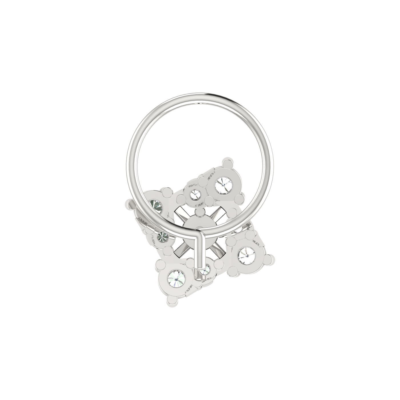 Timeless Spark Cluster 0.18 Ct Lab Grown Nose Pin