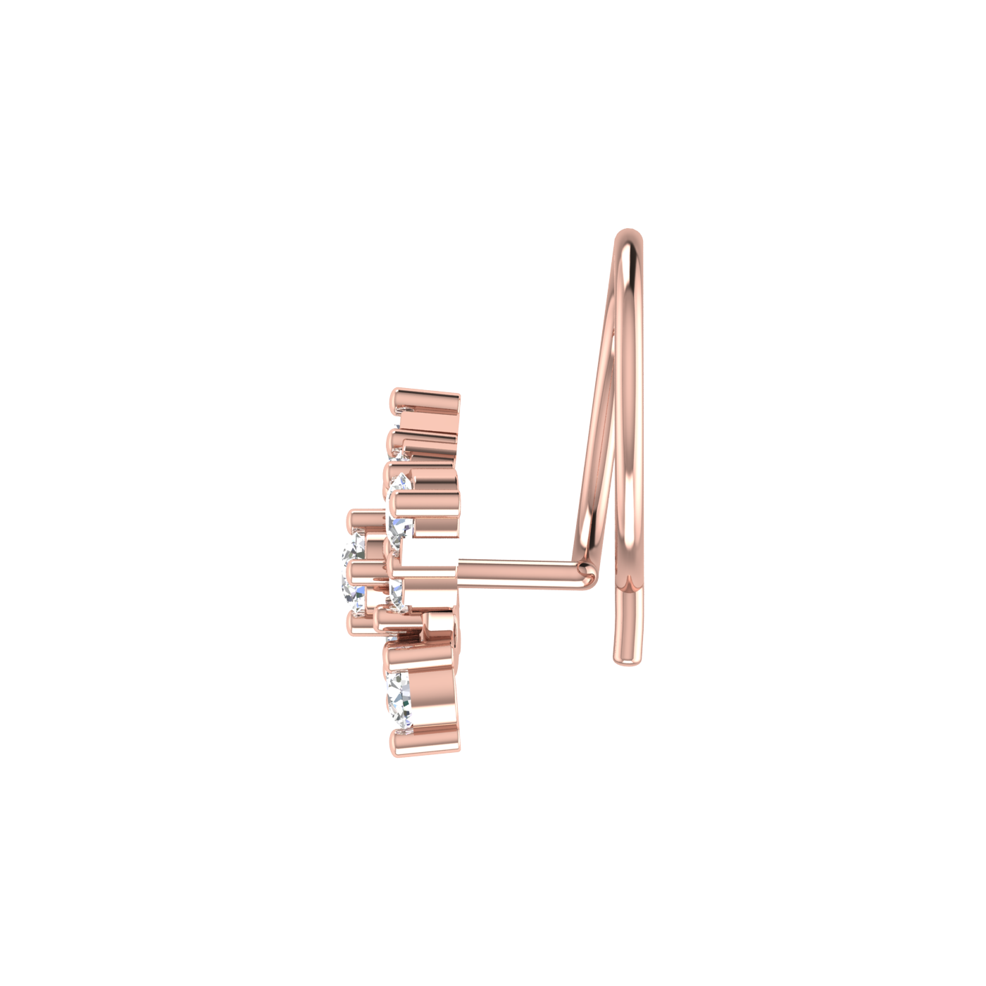 Timeless Spark Cluster 0.18 Ct Lab Grown Nose Pin