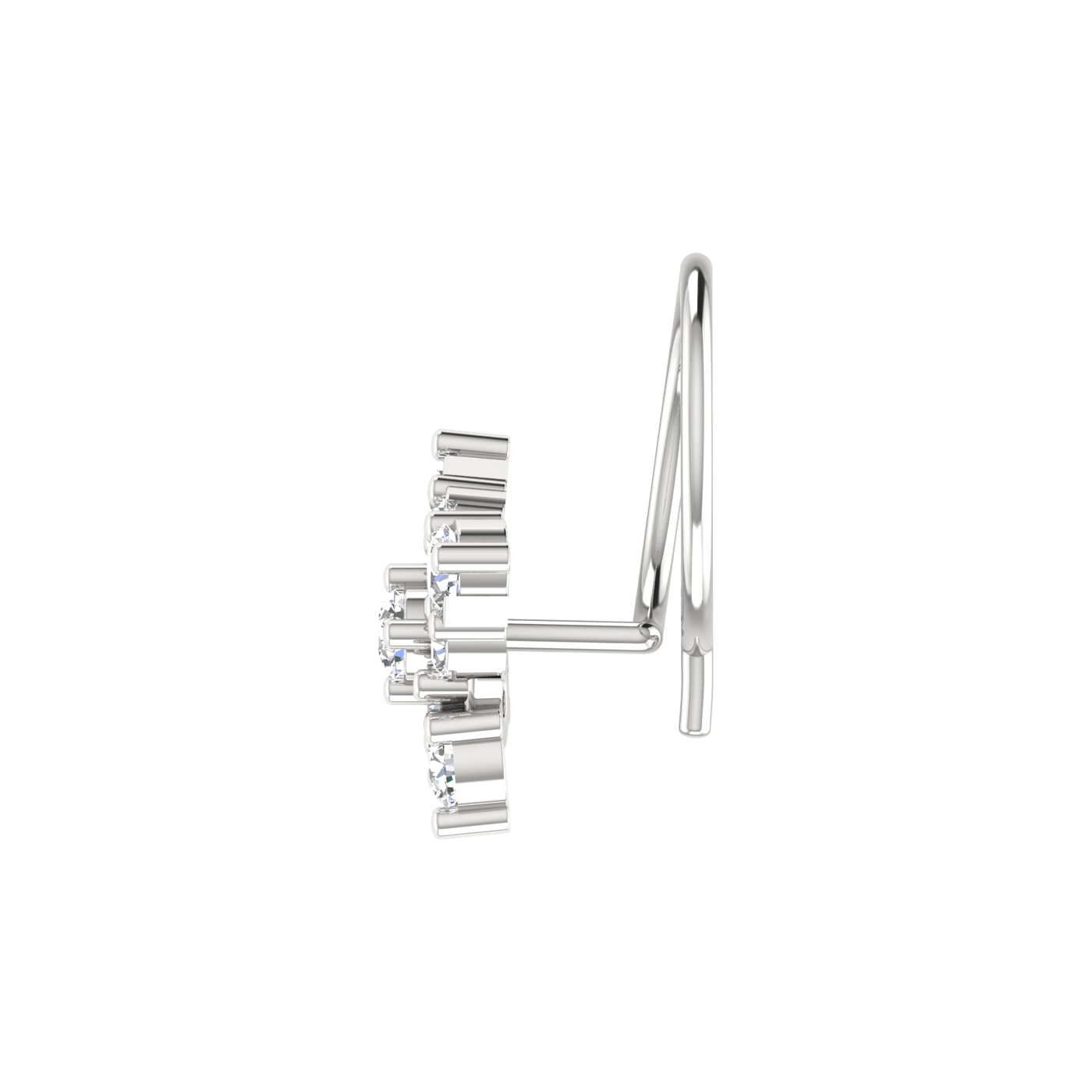 Timeless Spark Cluster 0.18 Ct Lab Grown Nose Pin
