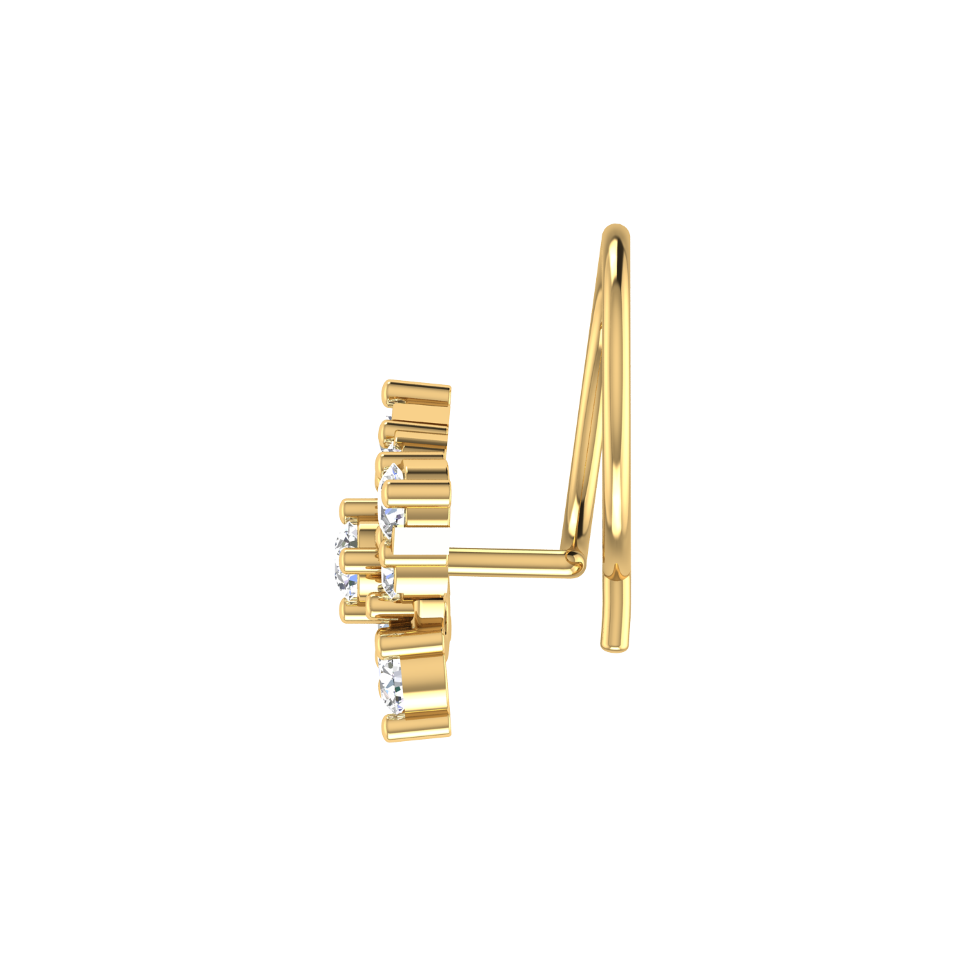 Timeless Spark Cluster 0.18 Ct Lab Grown Nose Pin