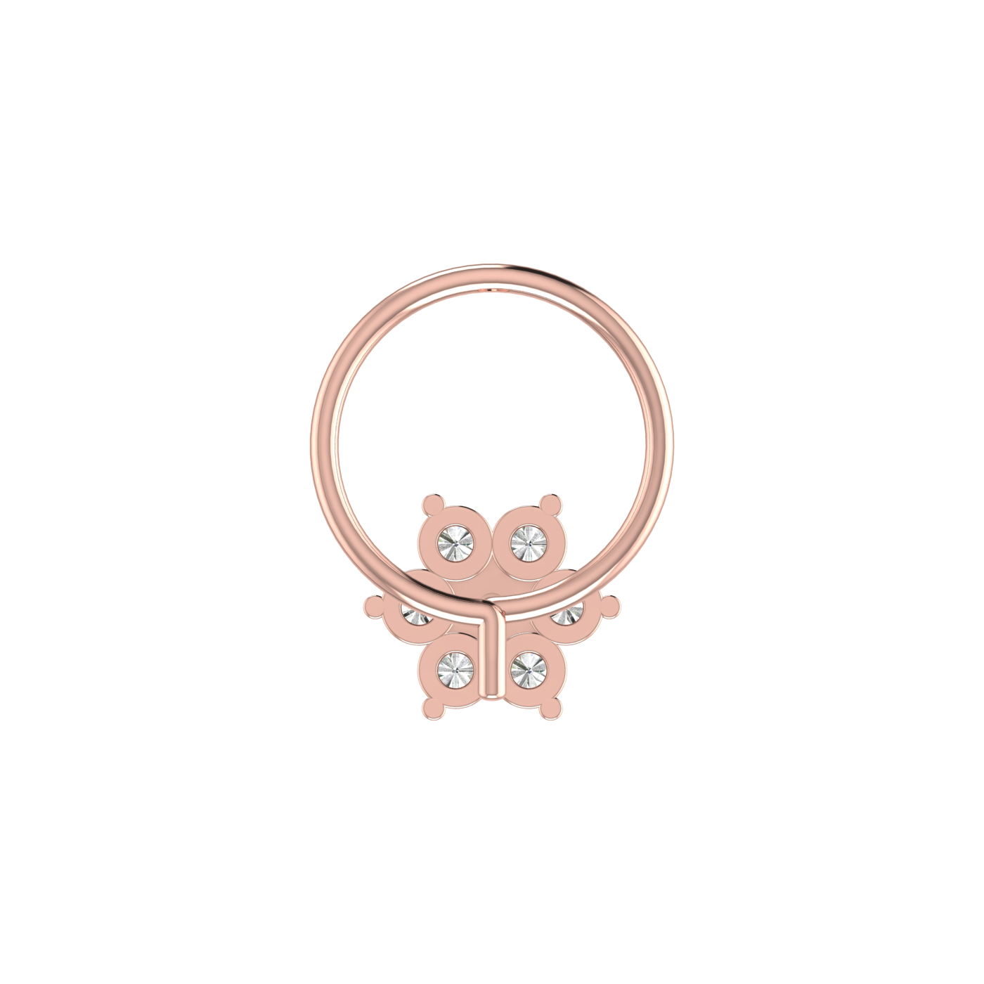 Celestial Bloom – 0.13 Ct Lab Grown Diamond Nose Pin