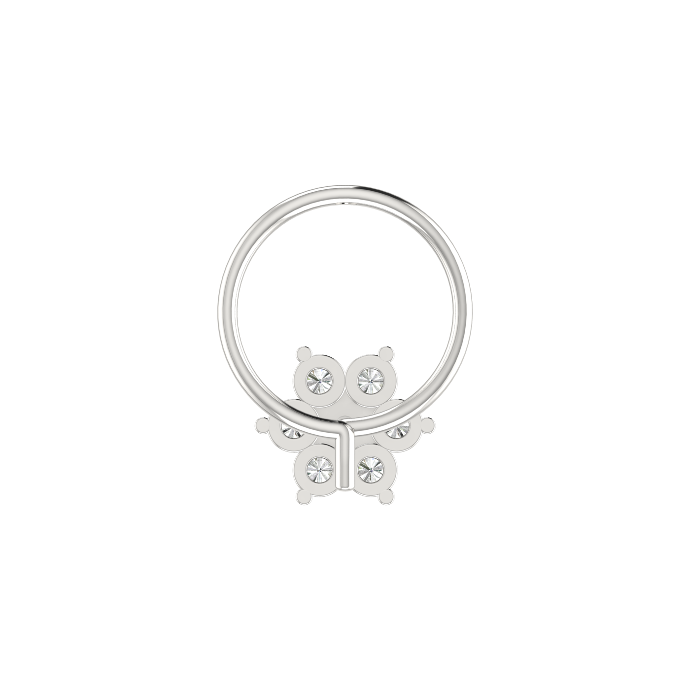 Celestial Bloom – 0.13 Ct Lab Grown Diamond Nose Pin