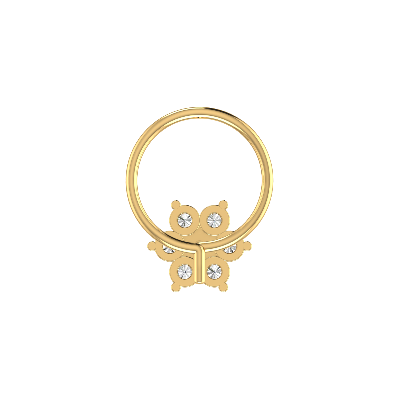 Celestial Bloom – 0.13 Ct Lab Grown Diamond Nose Pin
