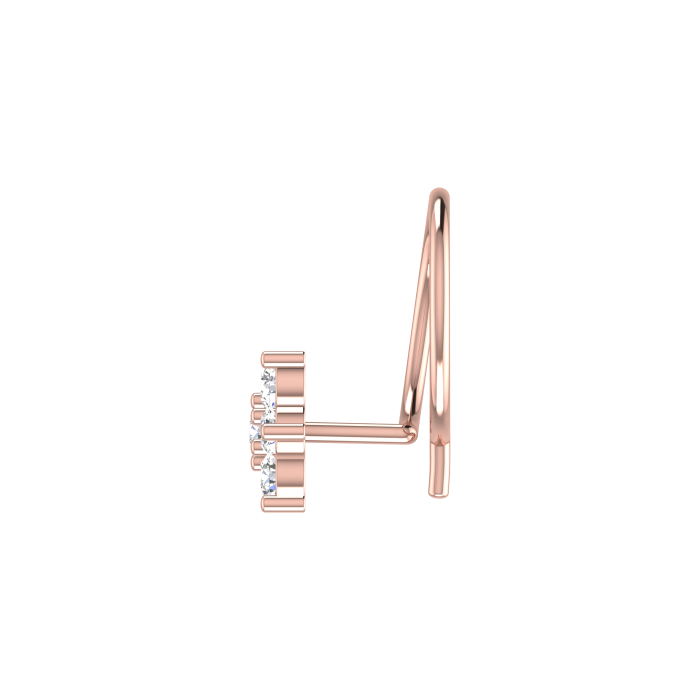 Celestial Bloom – 0.13 Ct Lab Grown Diamond Nose Pin