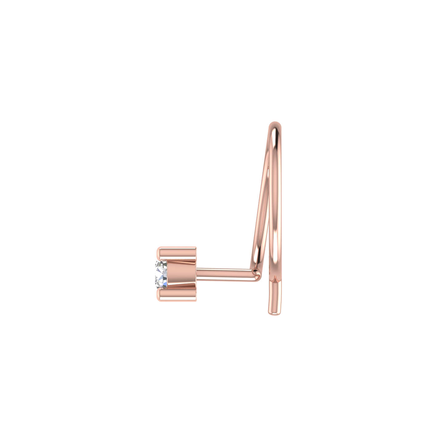 Pure Solitaire Spark – 0.06 Ct Lab Grown Diamond Nose Pin