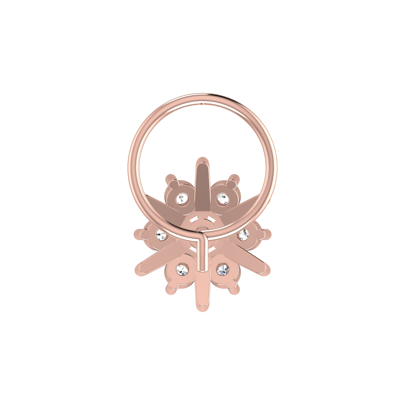 Timeless Blossom Cluster 0.11 Ct Lab Grown Diamond Nose Pin