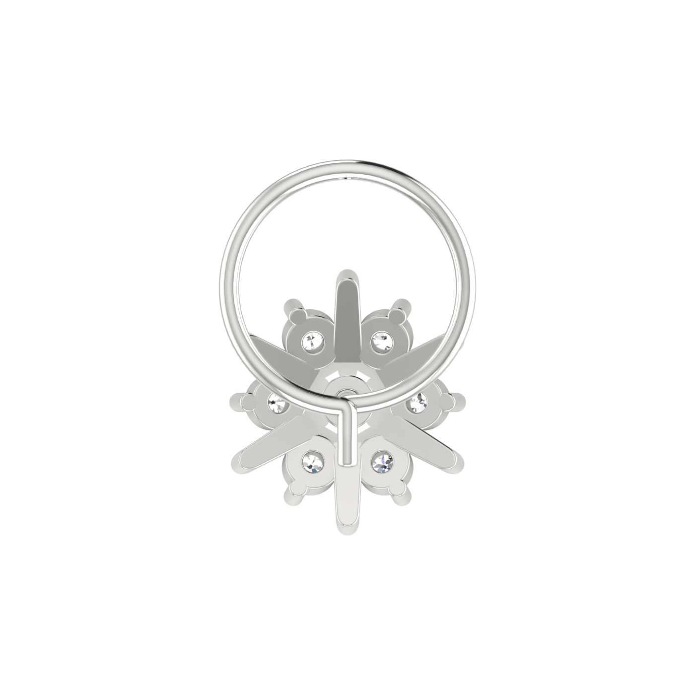 Timeless Blossom Cluster 0.11 Ct Lab Grown Diamond Nose Pin