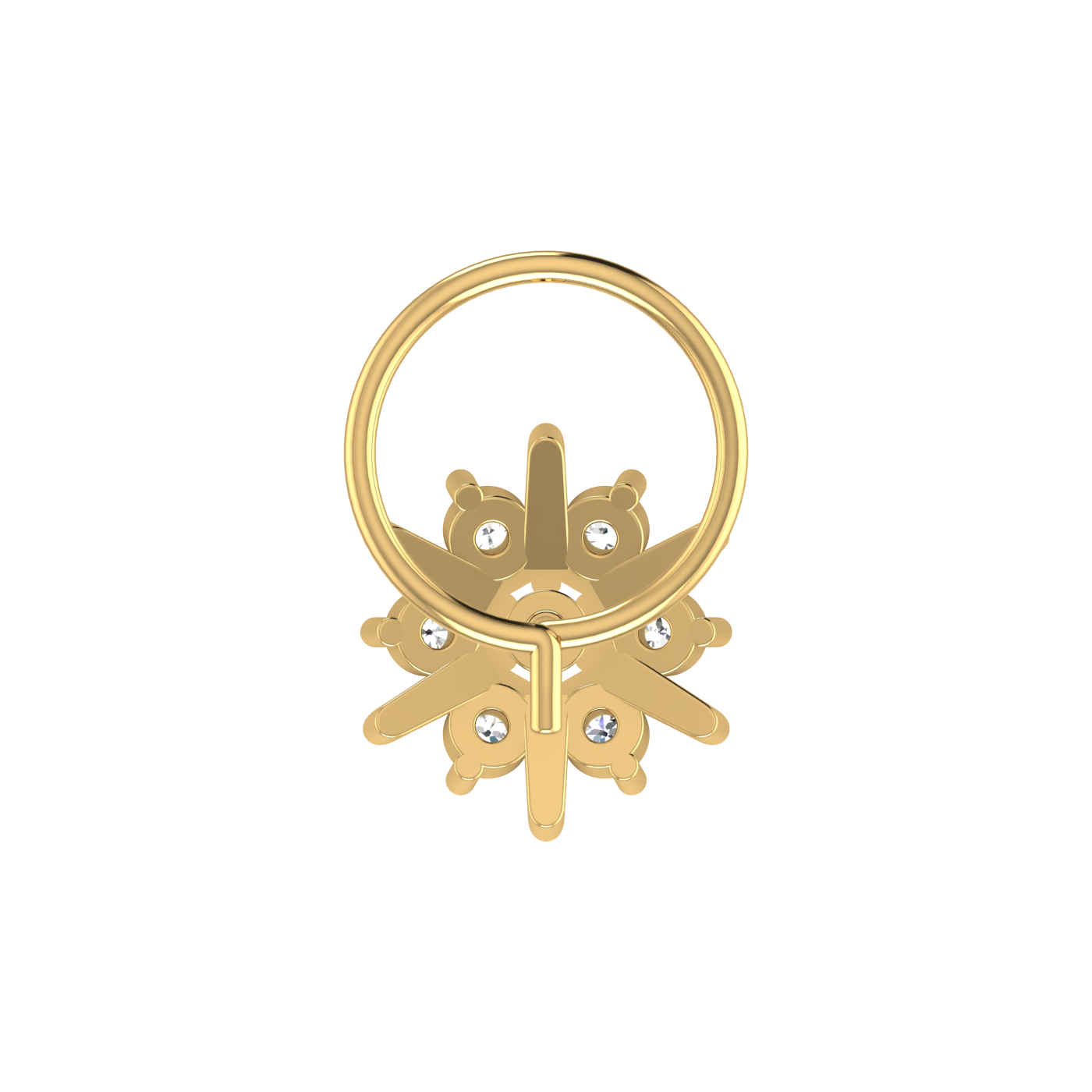 Timeless Blossom Cluster 0.11 Ct Lab Grown Diamond Nose Pin