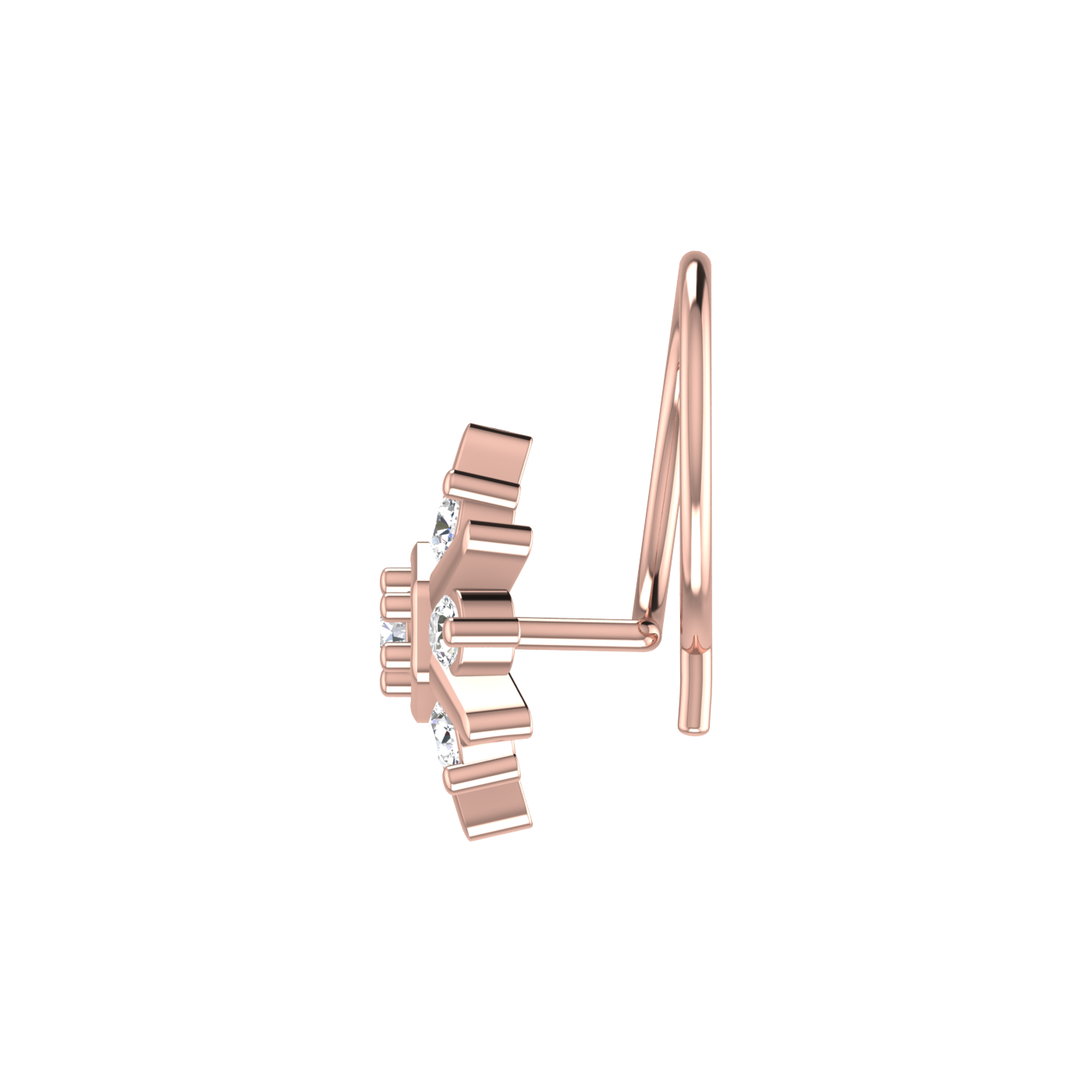 Timeless Blossom Cluster 0.11 Ct Lab Grown Diamond Nose Pin
