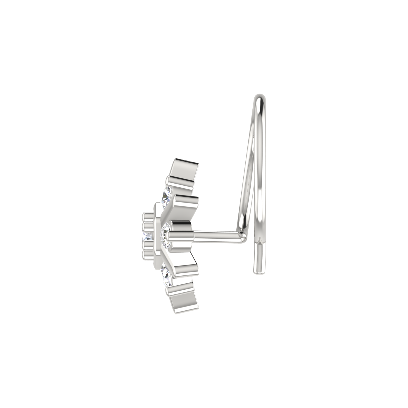 Timeless Blossom Cluster 0.11 Ct Lab Grown Diamond Nose Pin
