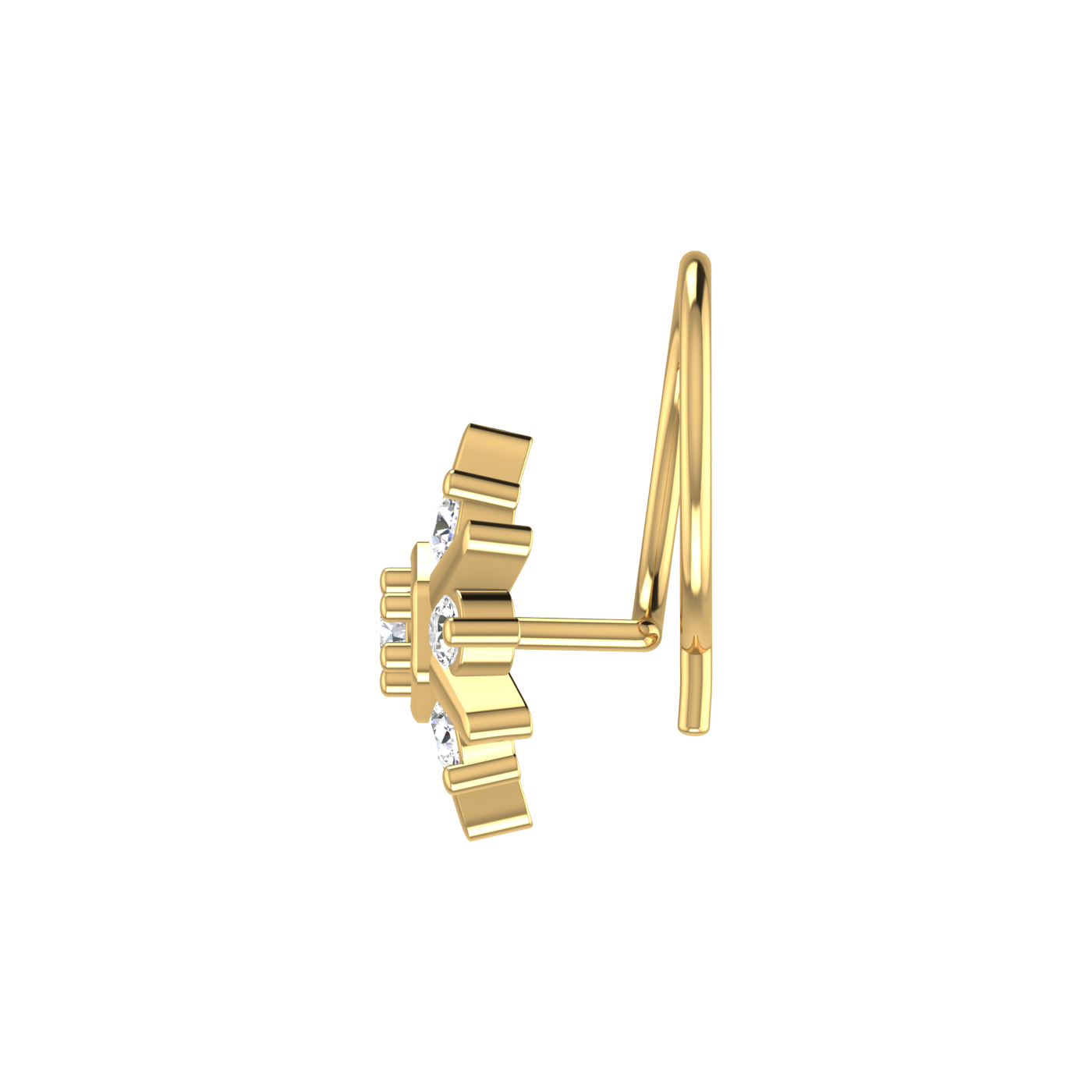 Timeless Blossom Cluster 0.11 Ct Lab Grown Diamond Nose Pin