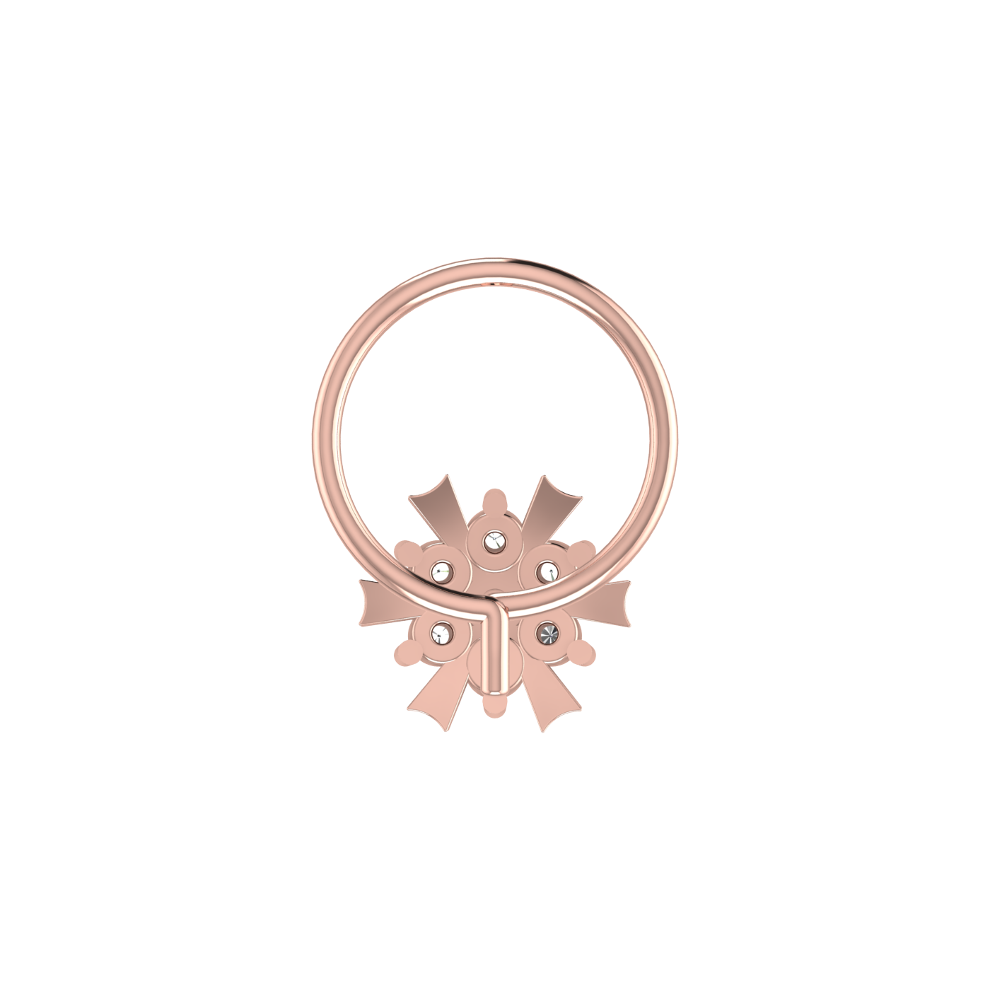 Delicate Bloom 0.07 Ct Lab Grown Diamond Nose Pin
