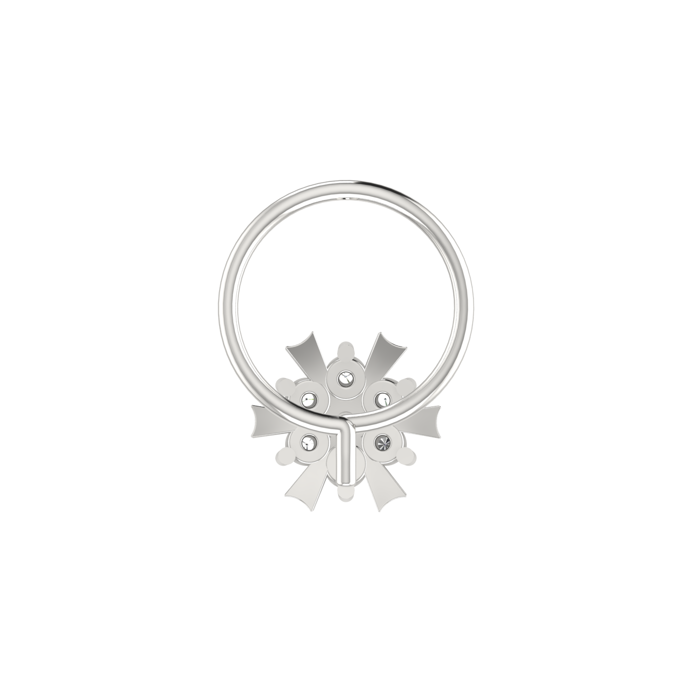 Delicate Bloom 0.07 Ct Lab Grown Diamond Nose Pin
