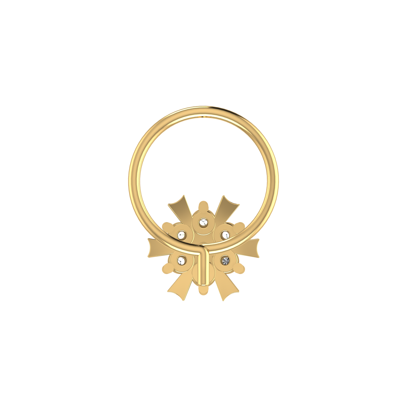 Delicate Bloom 0.07 Ct Lab Grown Diamond Nose Pin