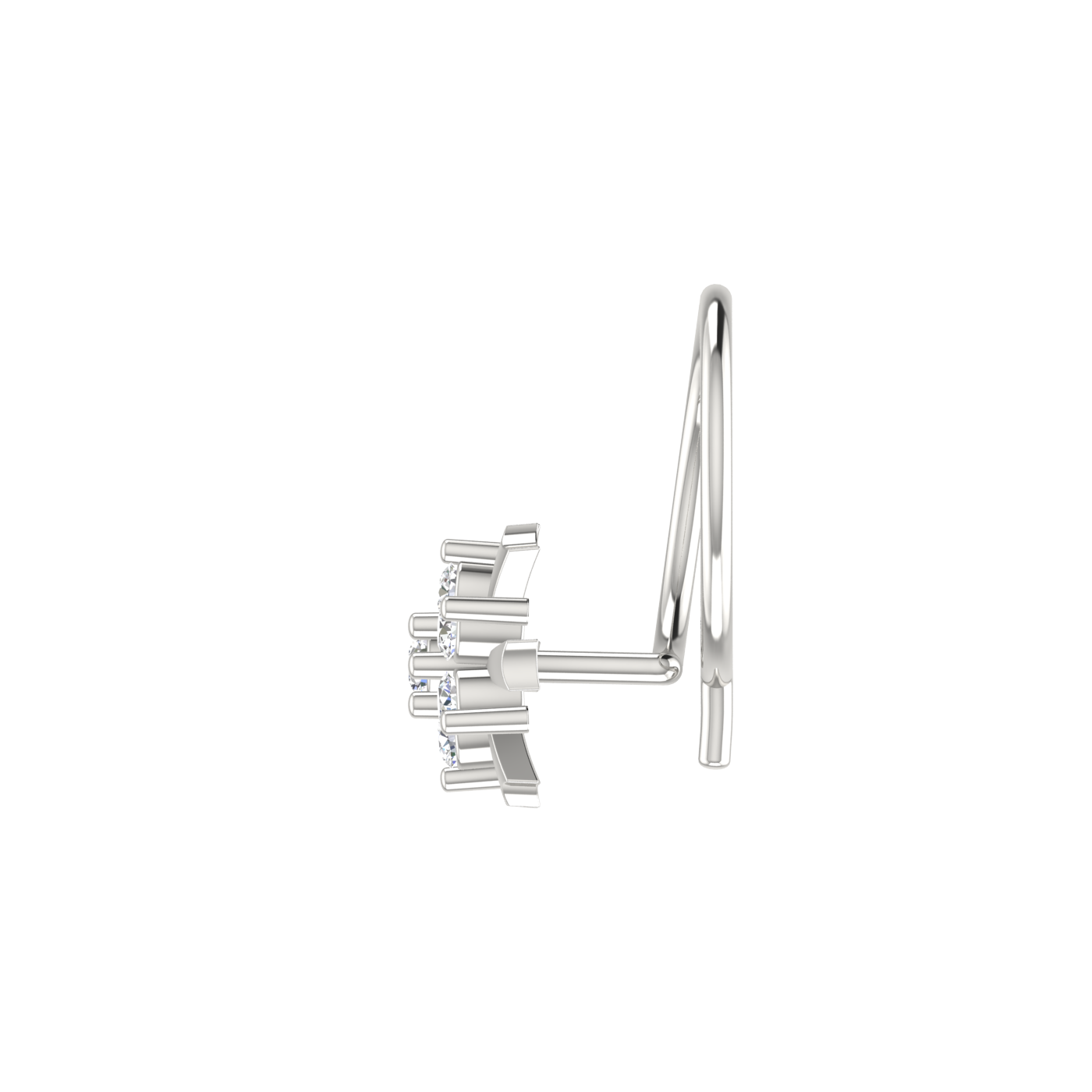 Delicate Bloom 0.07 Ct Lab Grown Diamond Nose Pin