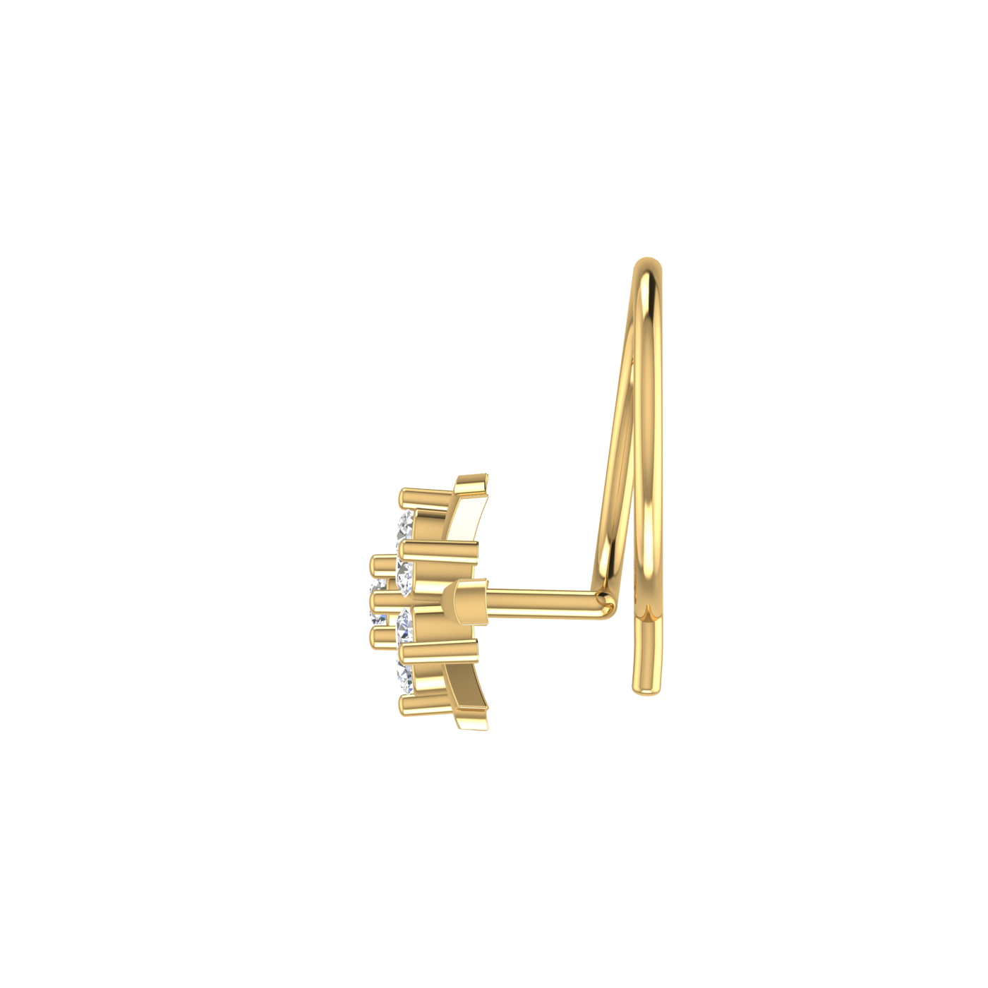 Delicate Bloom 0.07 Ct Lab Grown Diamond Nose Pin