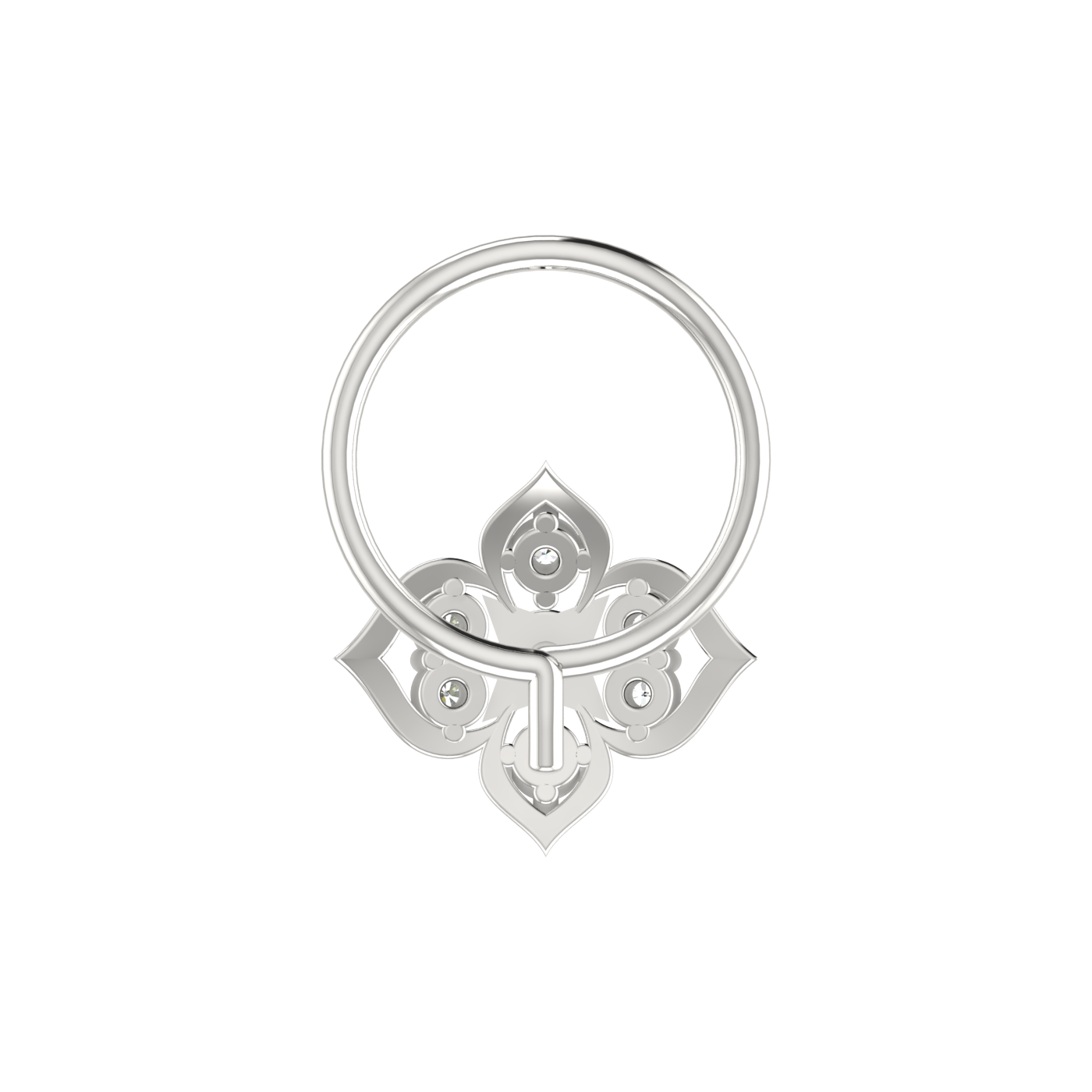 Minimal Flower Spark 0.06 Ct Lab Grown Diamond Nose Pin