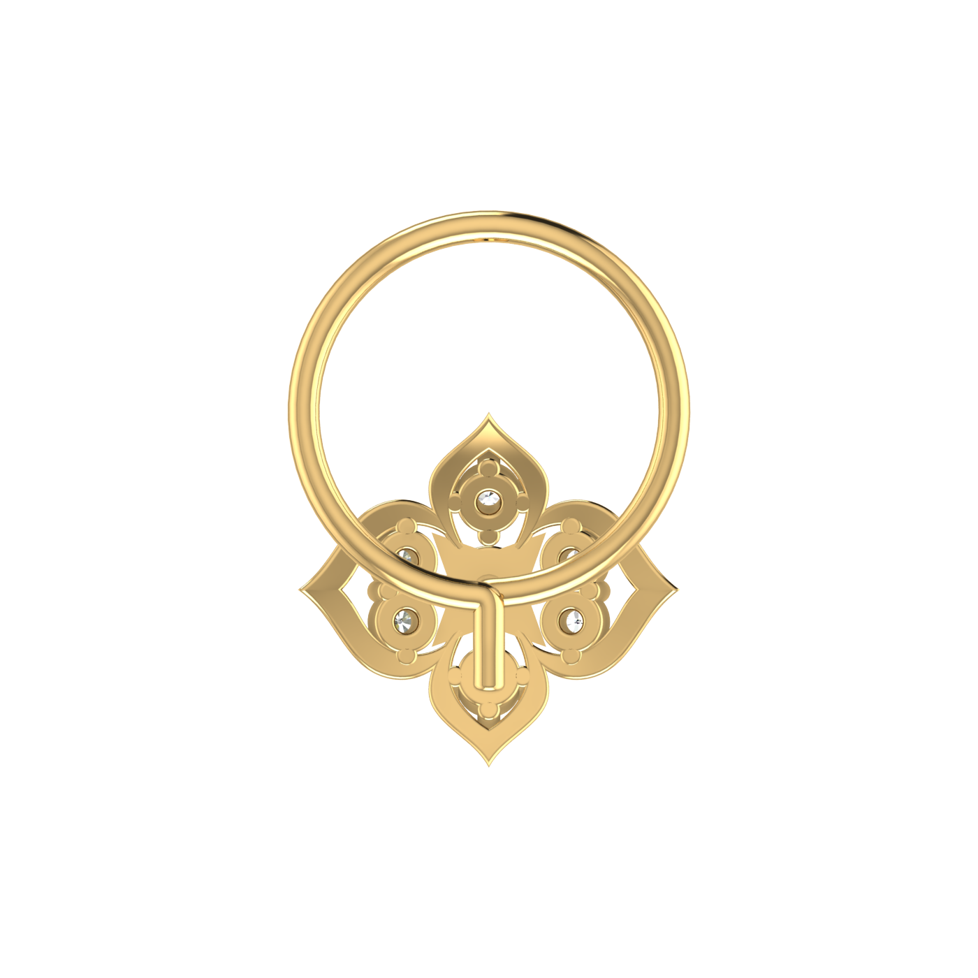 Minimal Flower Spark 0.06 Ct Lab Grown Diamond Nose Pin