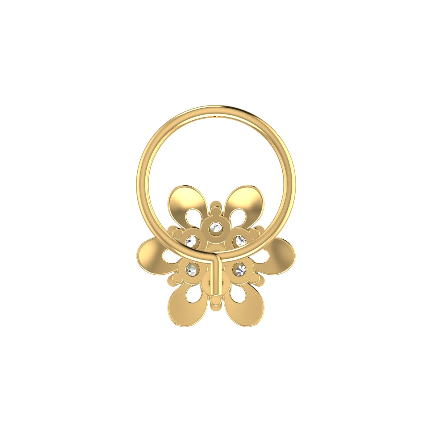 Luxe Blossom Sparkle 0.09 Ct Diamond Nose Pin