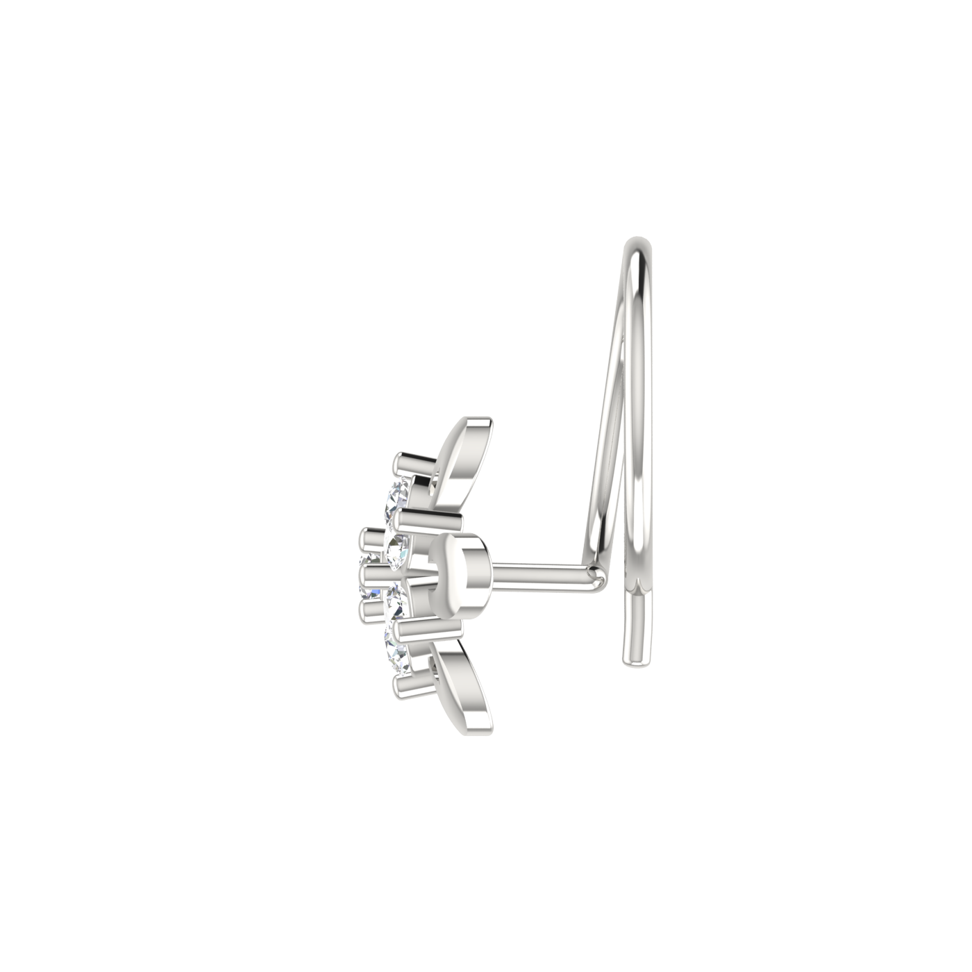 Luxe Blossom Sparkle 0.09 Ct Diamond Nose Pin