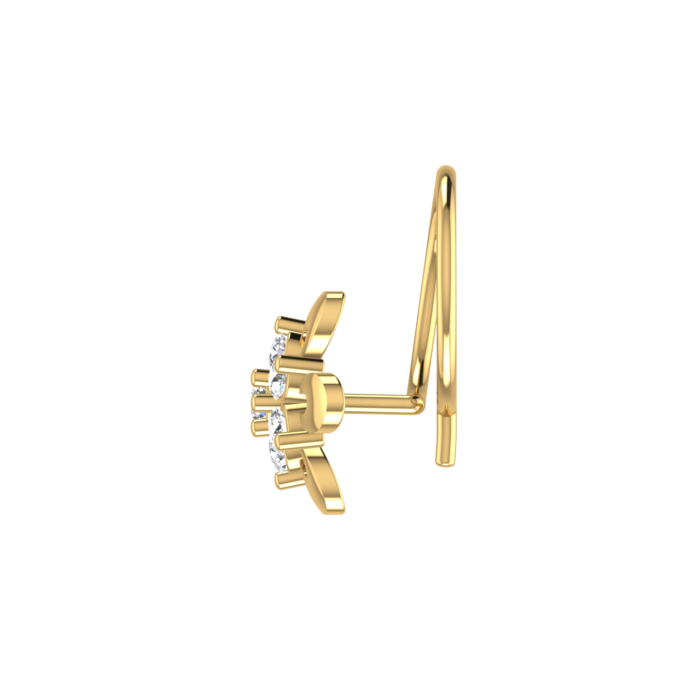 Luxe Blossom Sparkle 0.09 Ct Diamond Nose Pin