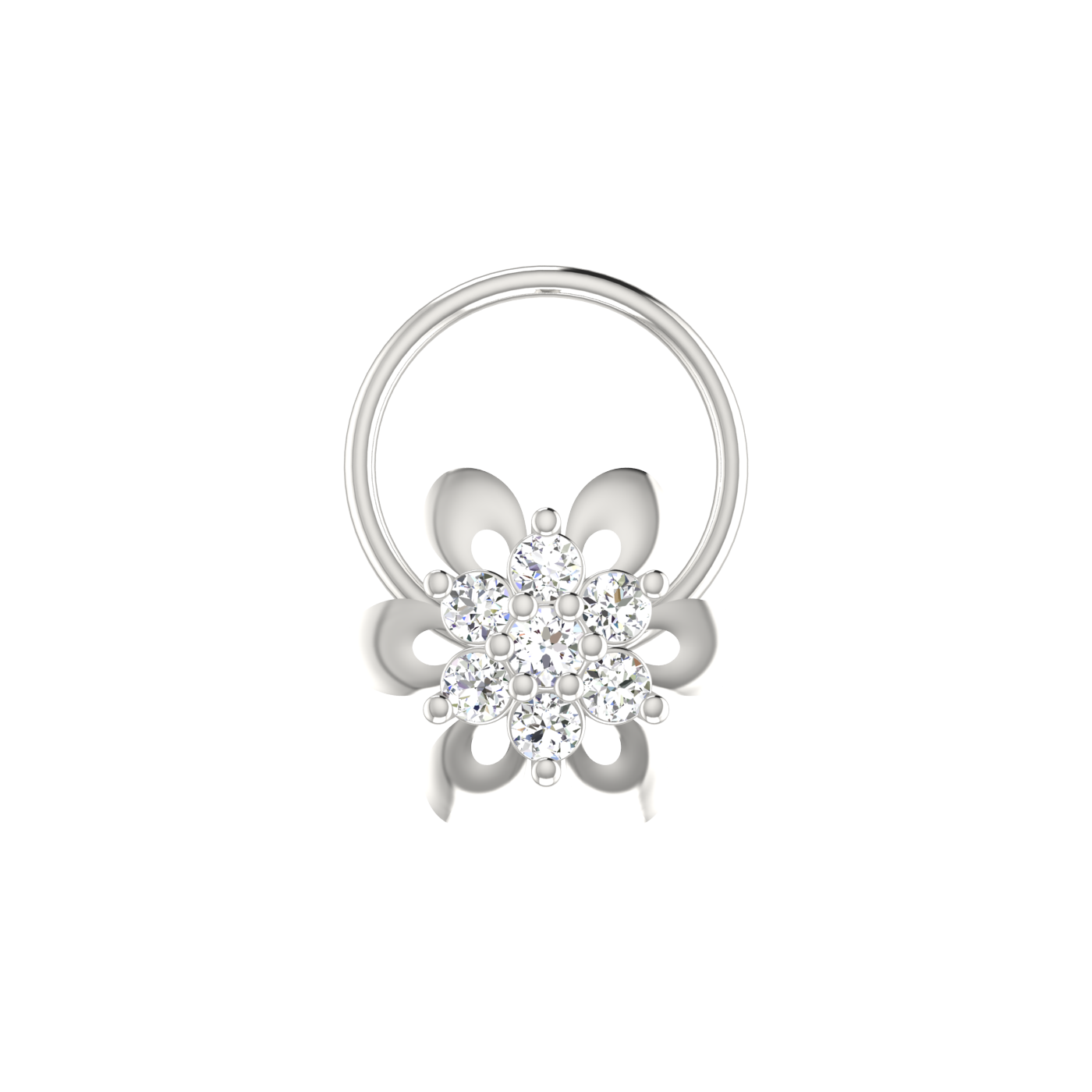 Luxe Blossom Sparkle 0.09 Ct Diamond Nose Pin