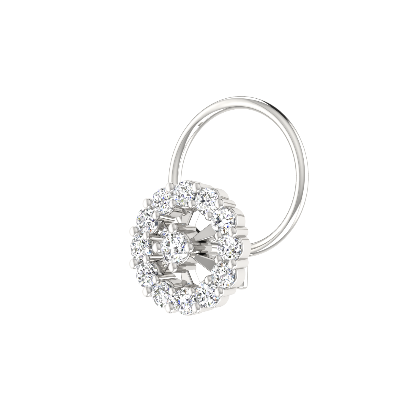 Chic Floral Glow 0.14 Ct Lab Grown Nose Pin