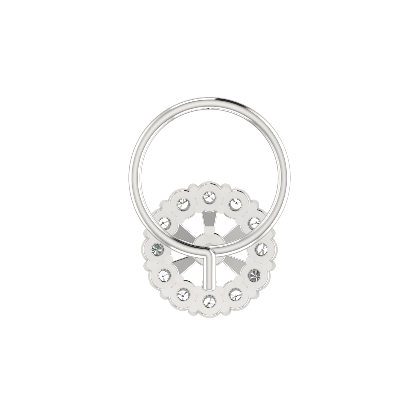 Chic Floral Glow 0.14 Ct Lab Grown Nose Pin