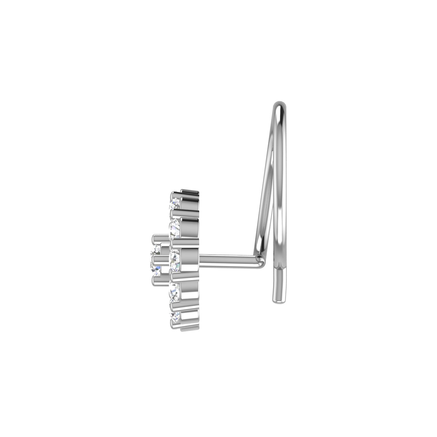 Chic Floral Glow 0.14 Ct Lab Grown Nose Pin