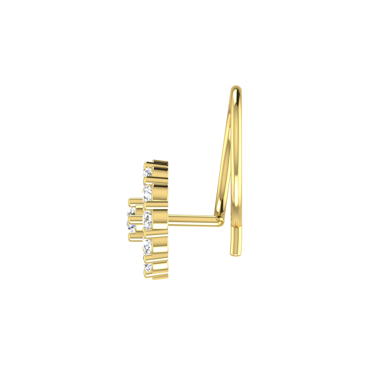 Chic Floral Glow 0.14 Ct Lab Grown Nose Pin