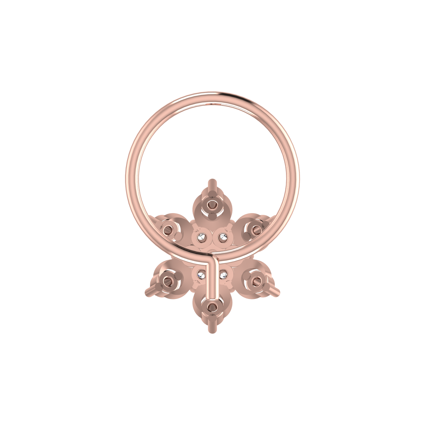 Snowflake Bloom Spark – 0.05 Ct EF/VVS-VS Lab Grown Diamond Nose Pin