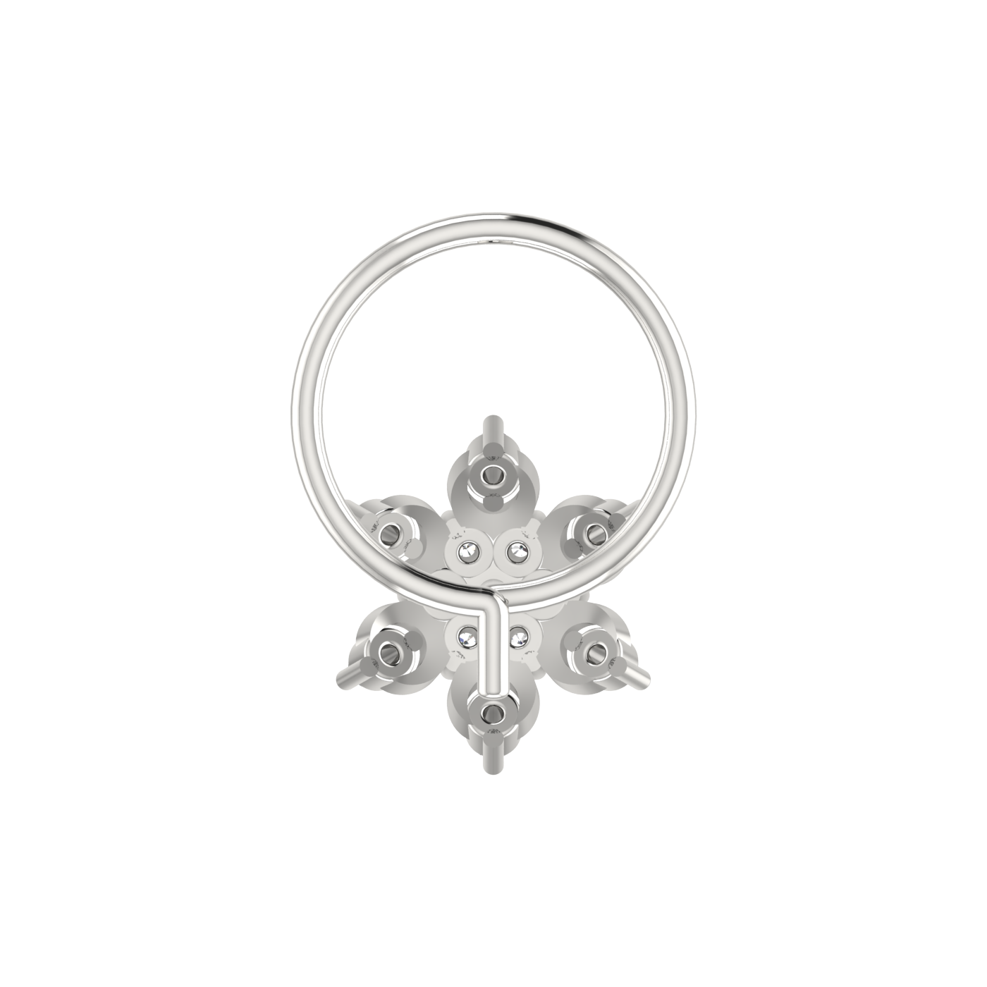 Snowflake Bloom Spark – 0.05 Ct EF/VVS-VS Lab Grown Diamond Nose Pin