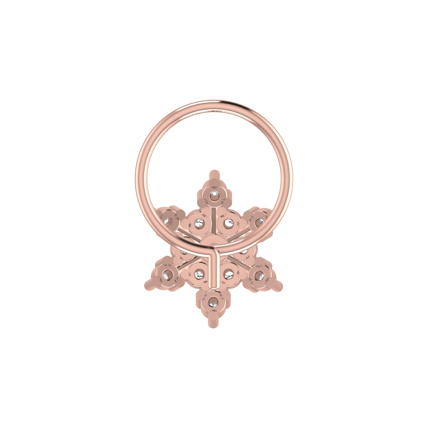Frosted Snow Bloom – 0.09 Ct EF/VVS-VS Lab Grown Diamond Nose Pin