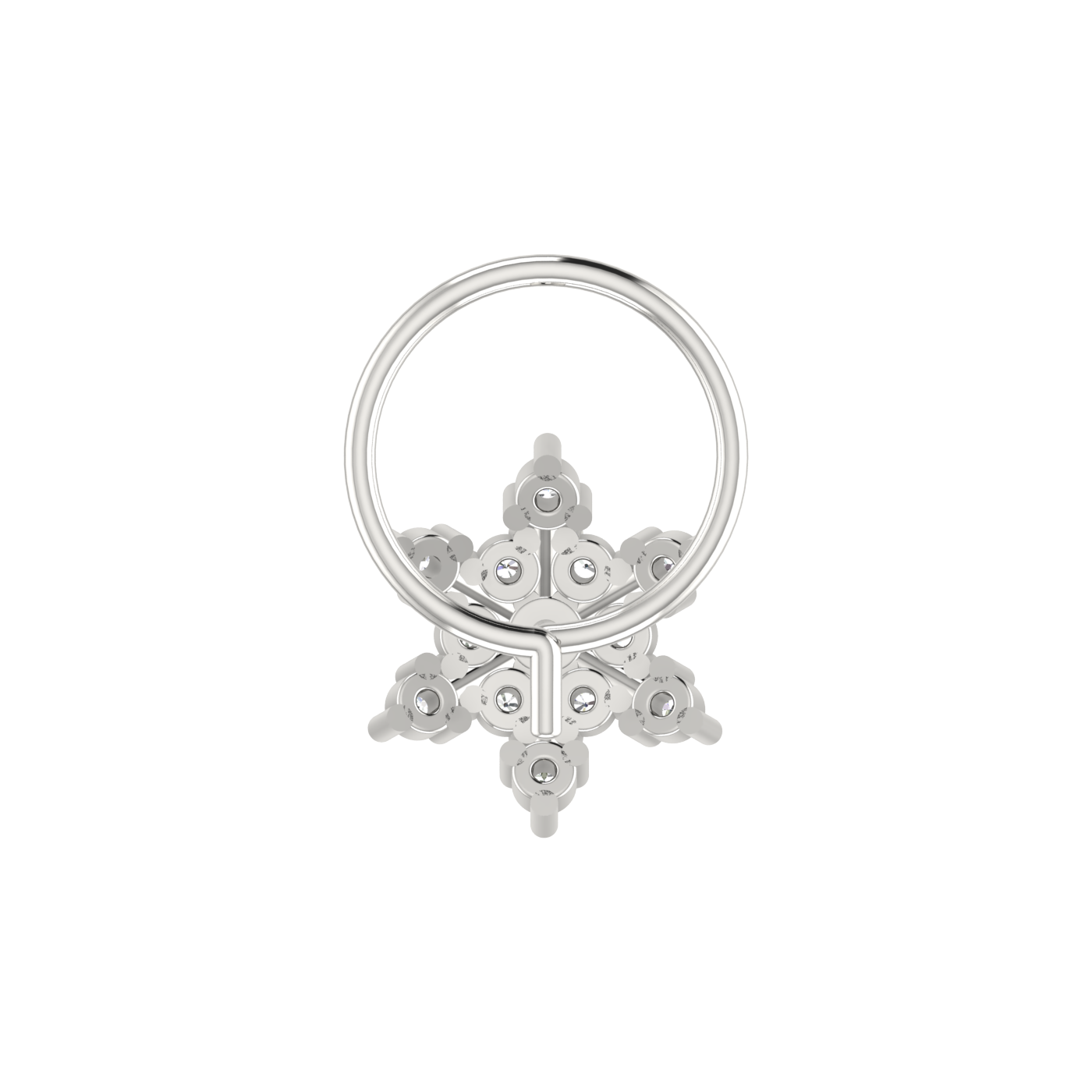 Frosted Snow Bloom – 0.09 Ct EF/VVS-VS Lab Grown Diamond Nose Pin