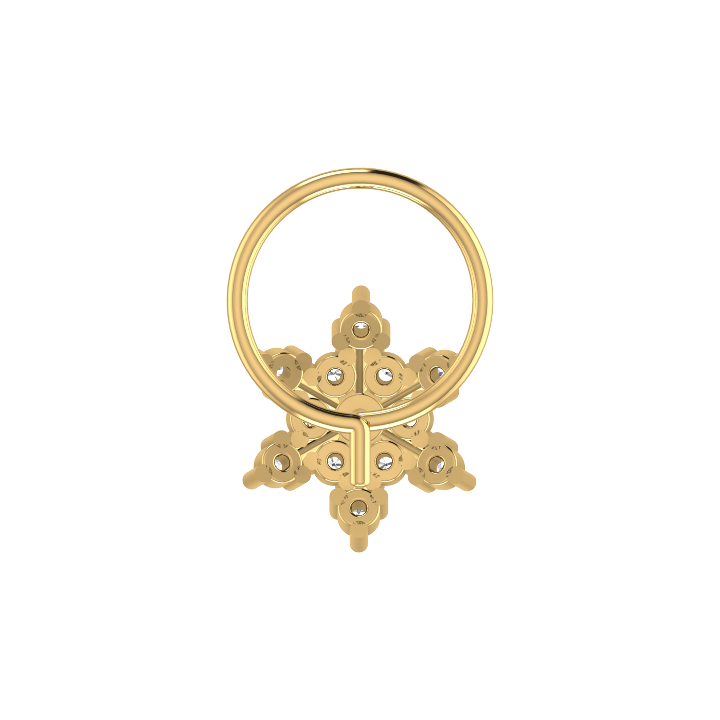 Frosted Snow Bloom – 0.09 Ct EF/VVS-VS Lab Grown Diamond Nose Pin